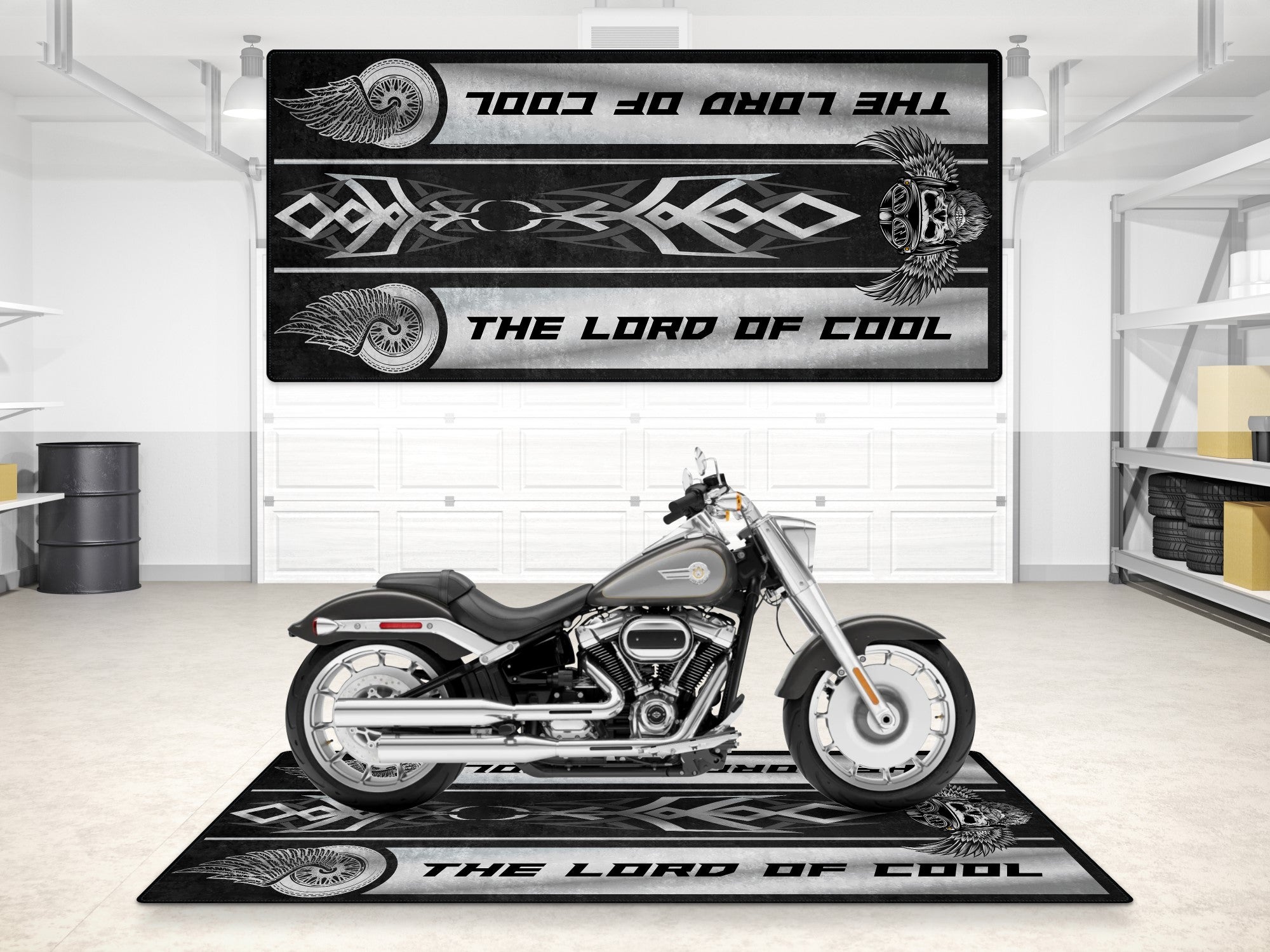 MPM Motorcycle Mat for Cruiser Motorcycle "The Lord of Cool" - MM7308