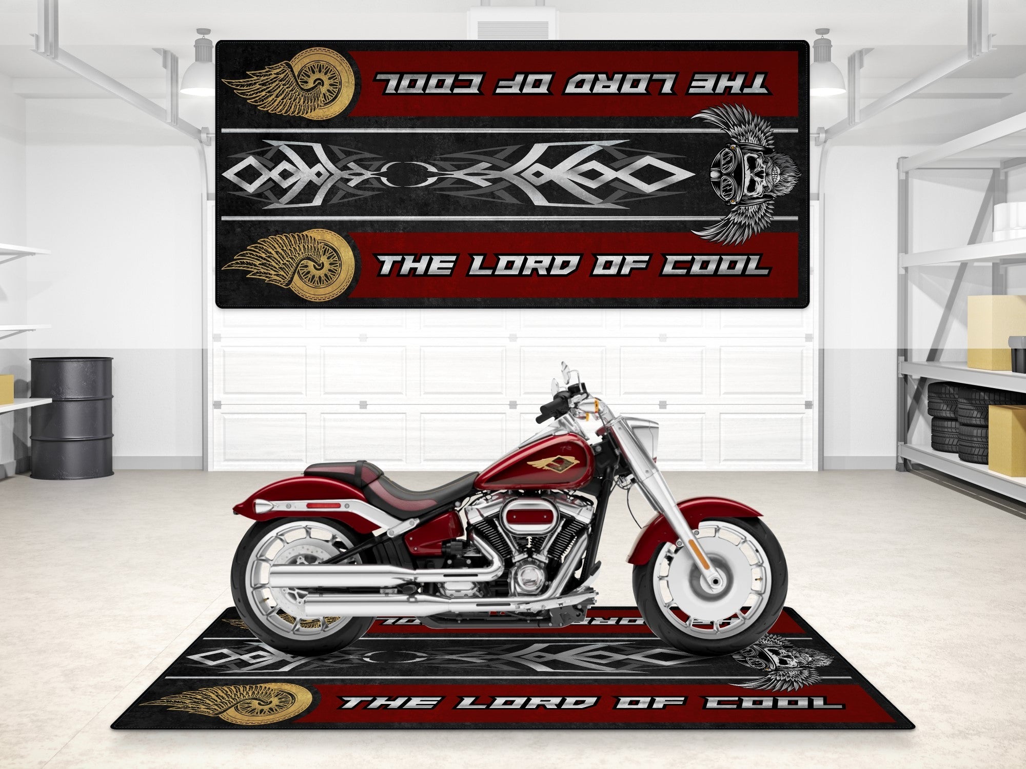 MPM Motorcycle Mat for Cruiser Motorcycle "The Lord of Cool" - MM7308