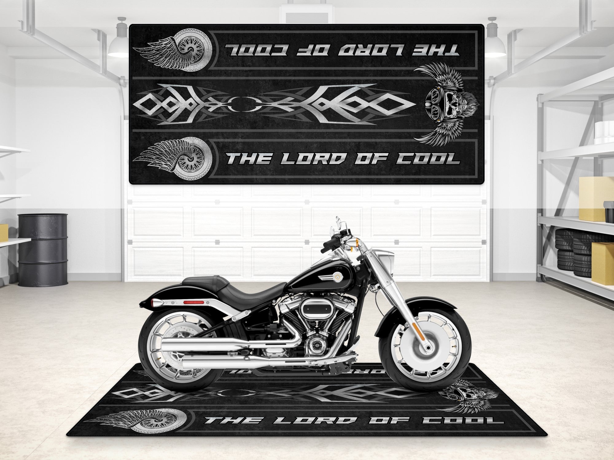MPM Motorcycle Mat for Cruiser Motorcycle "The Lord of Cool" - MM7308