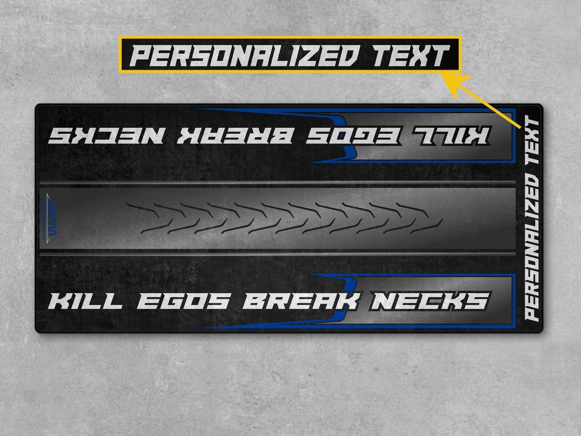 MPM Motorcycle Mat for Cruiser Motorcycle "Kill Egos Break Necks" - MM7309