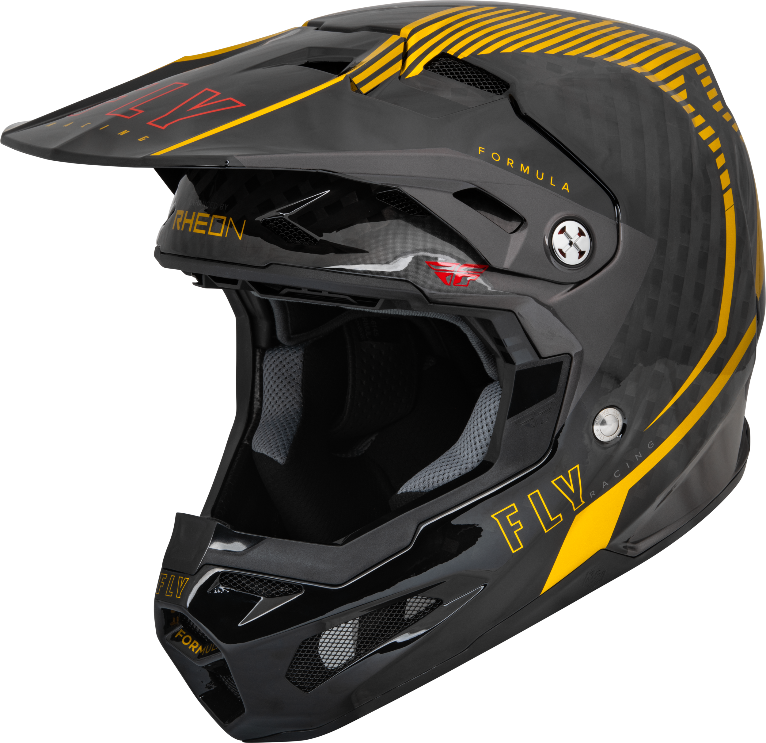 Fly Racing Formula Carbon Tracer Helmet Gold/Black 2x 73-44412X