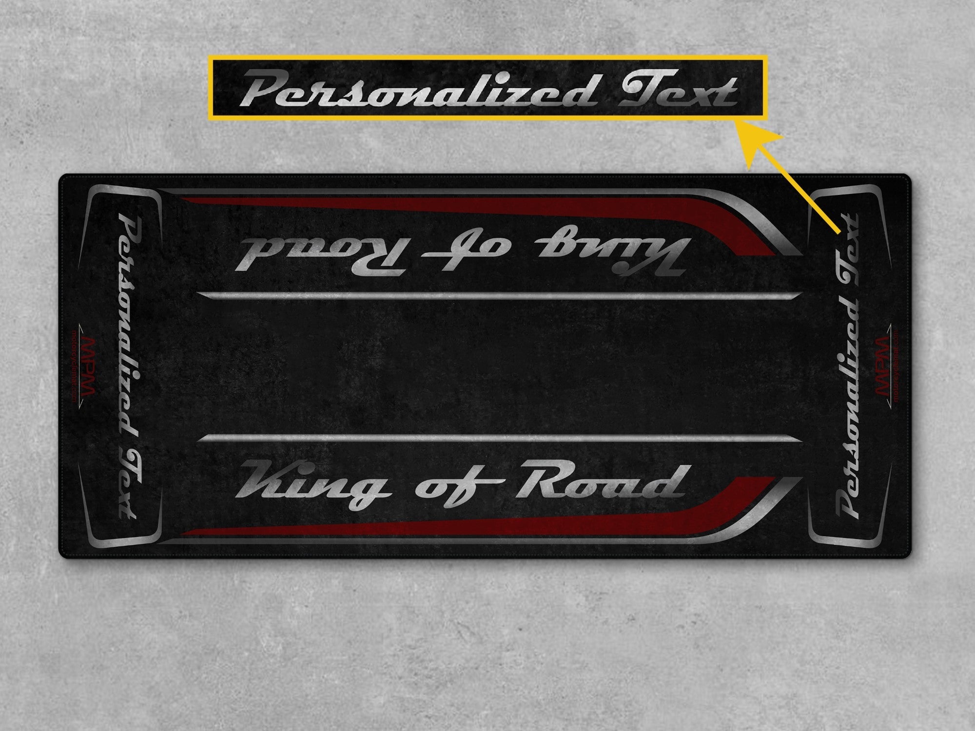 MPM Motorcycle Mat for Cruiser Motorcycle "King of Road" - MM7342