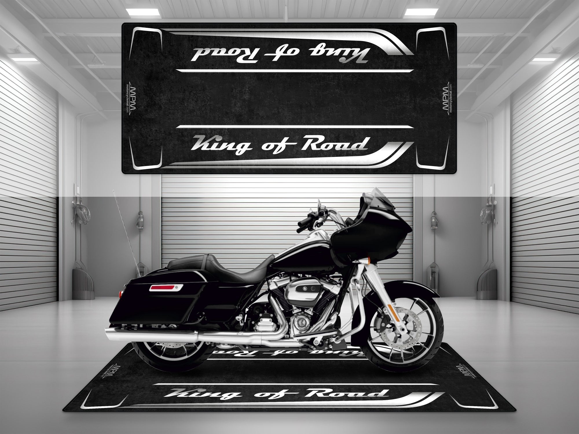 MPM Motorcycle Mat for Cruiser Motorcycle "King of Road" - MM7342