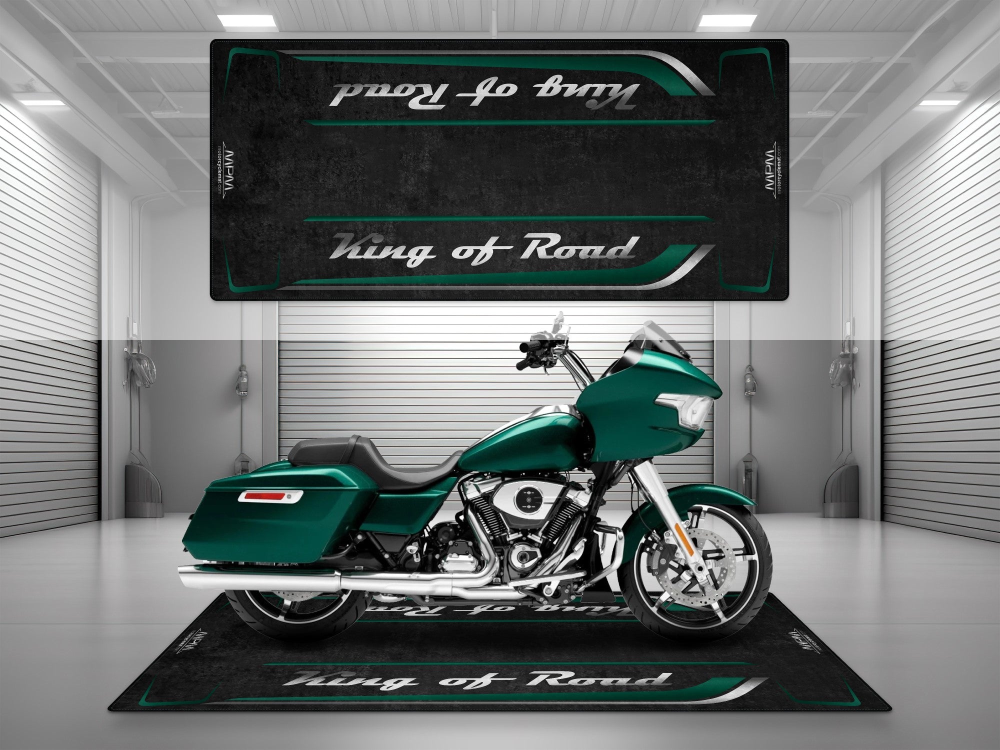 MPM Motorcycle Mat for Cruiser Motorcycle "King of Road" - MM7342