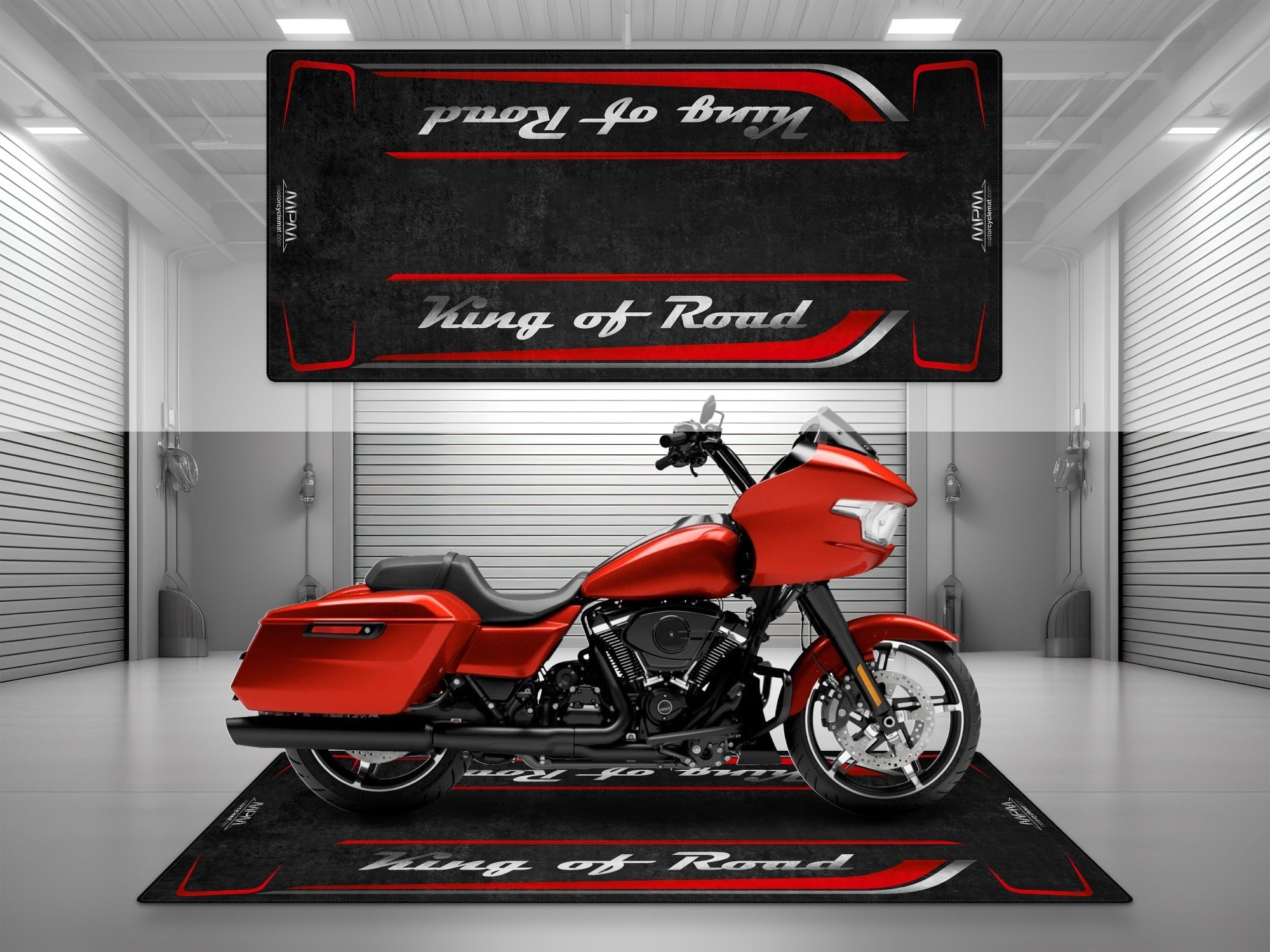 MPM Motorcycle Mat for Cruiser Motorcycle "King of Road" - MM7342
