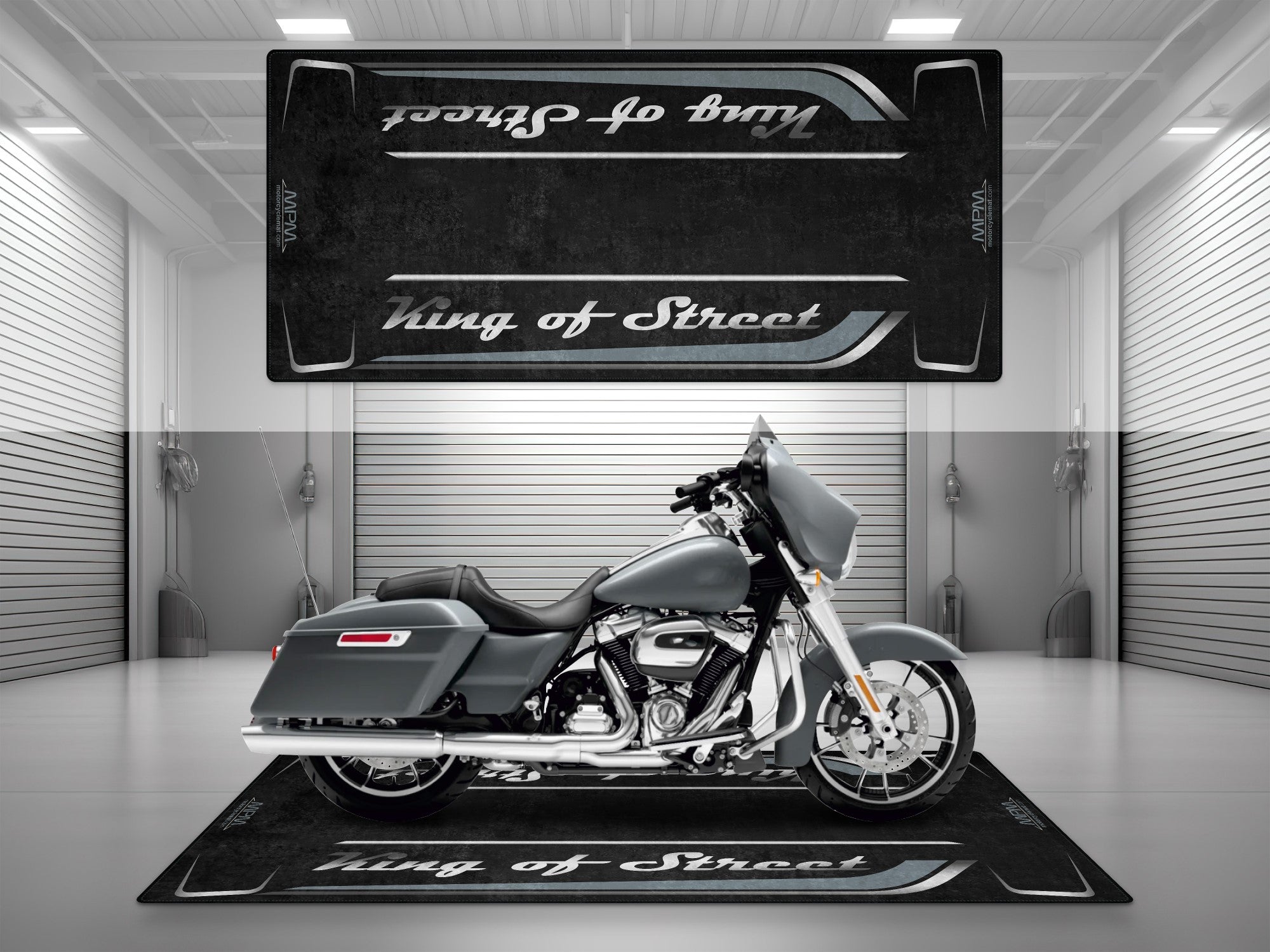 MPM Motorcycle Mat for Cruiser Motorcycle "King of Street" - MM7343