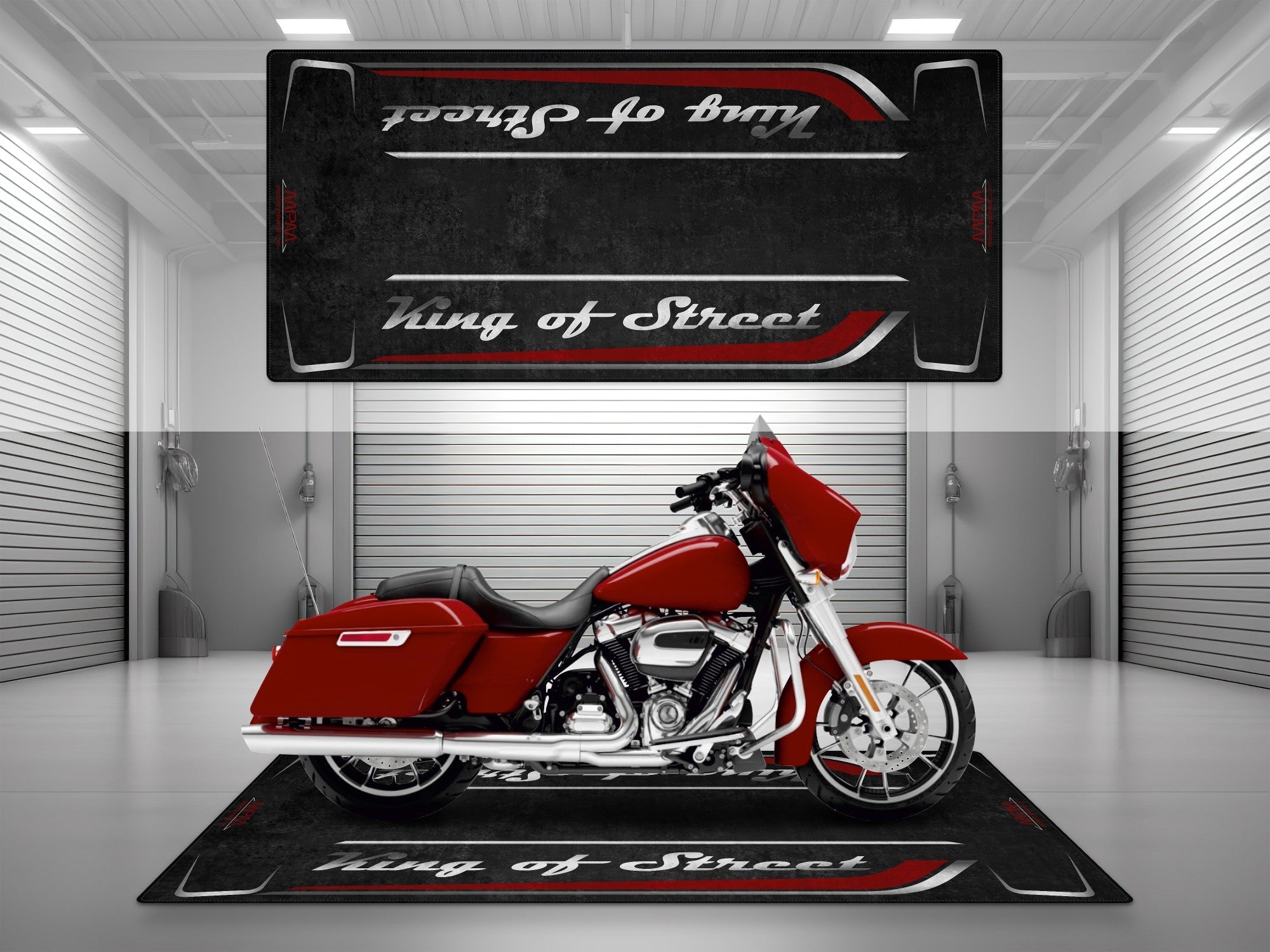 MPM Motorcycle Mat for Cruiser Motorcycle "King of Street" - MM7343