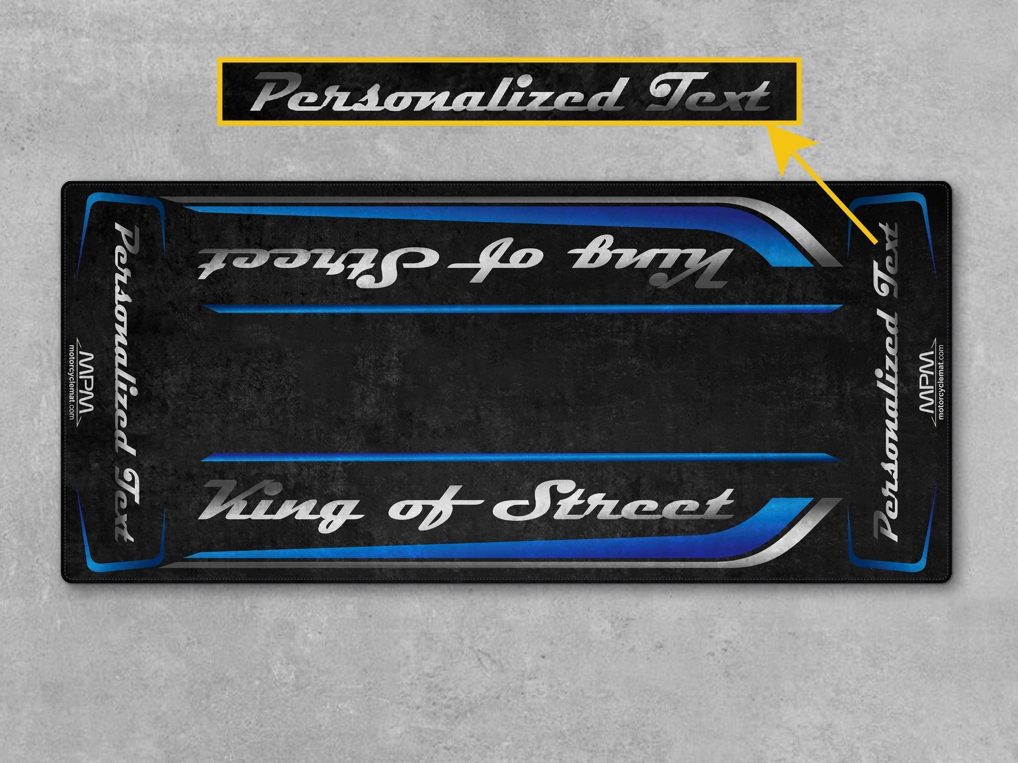 MPM Motorcycle Mat for Cruiser Motorcycle "King of Street" - MM7343