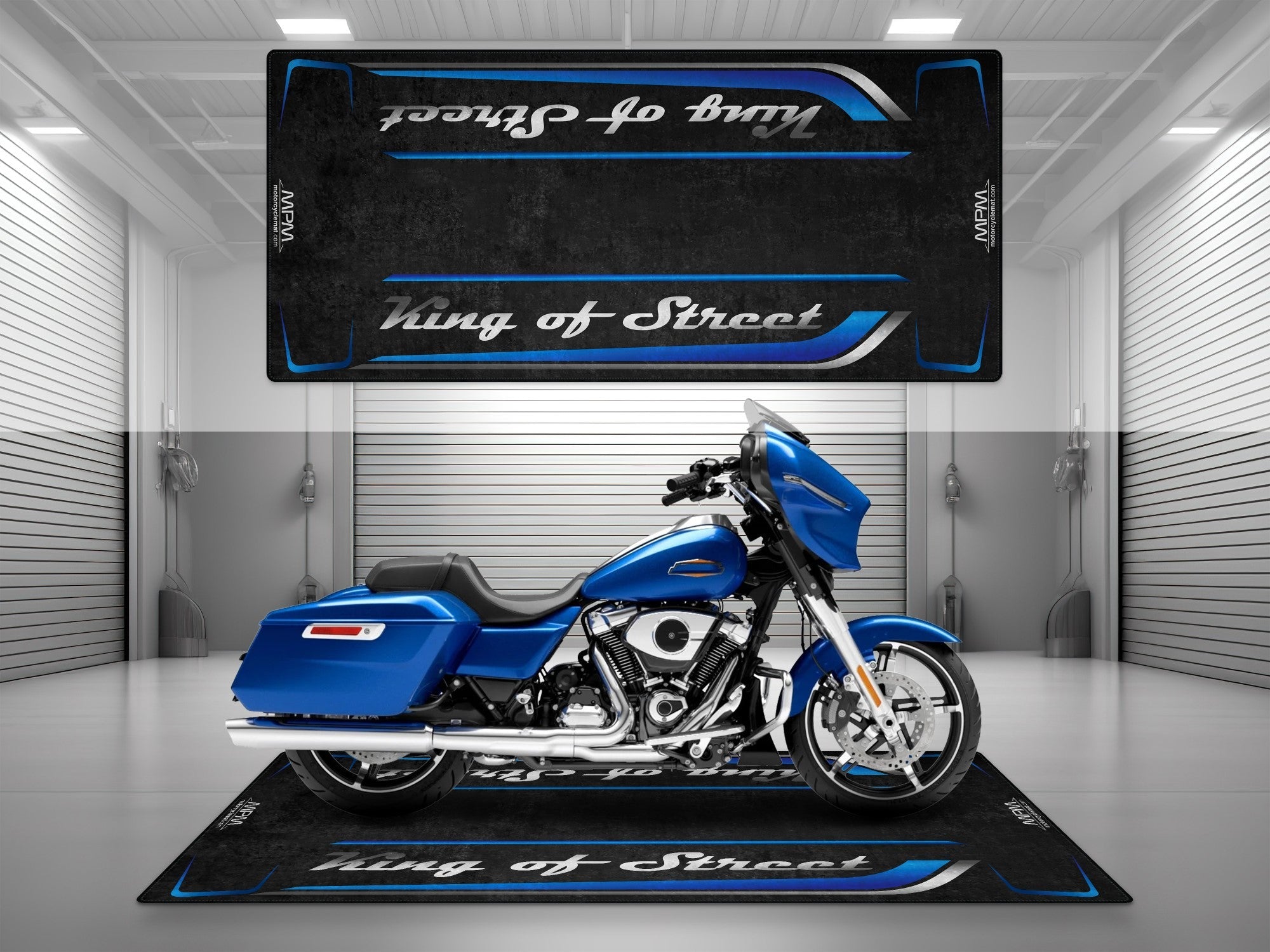 MPM Motorcycle Mat for Cruiser Motorcycle "King of Street" - MM7343