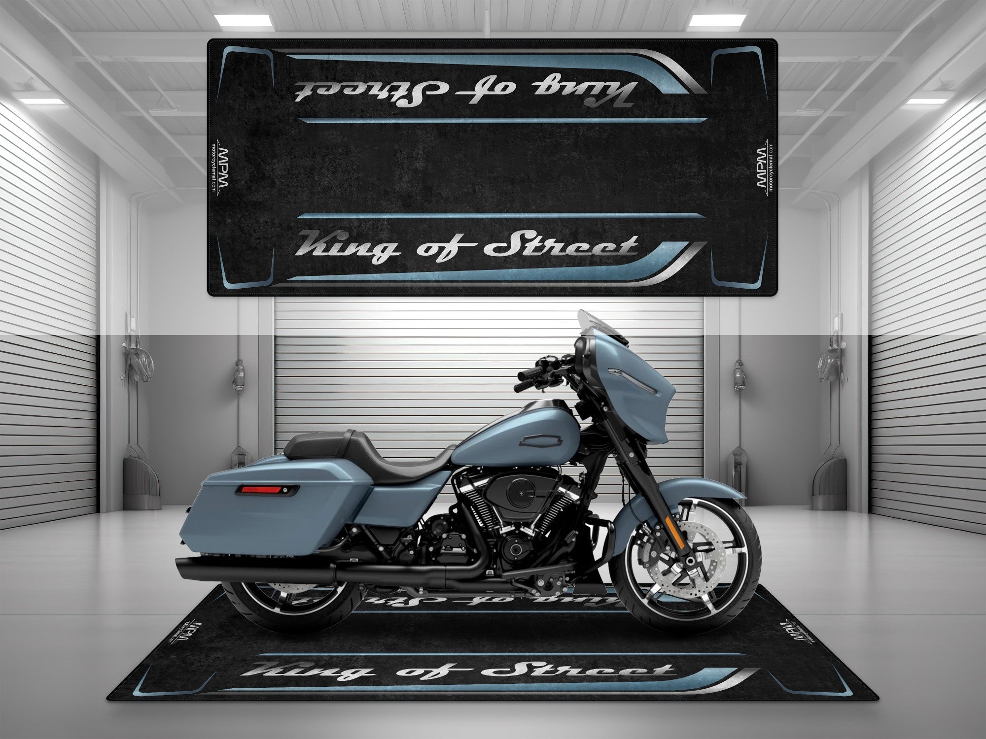 MPM Motorcycle Mat for Cruiser Motorcycle "King of Street" - MM7343