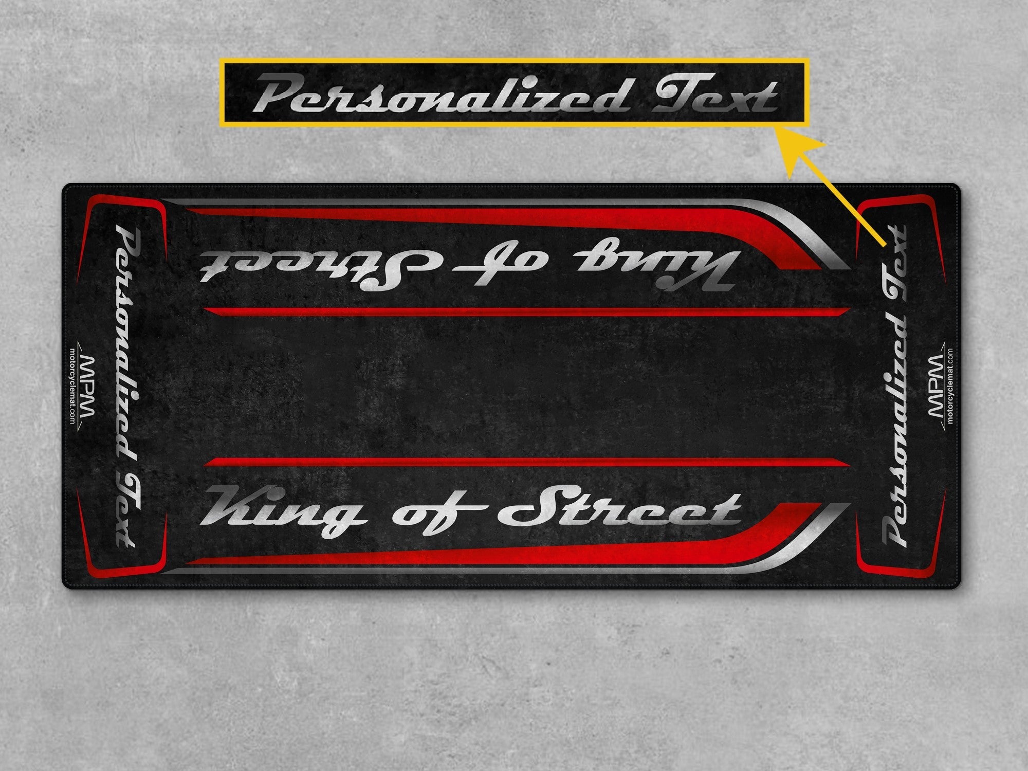 MPM Motorcycle Mat for Cruiser Motorcycle "King of Street" - MM7343
