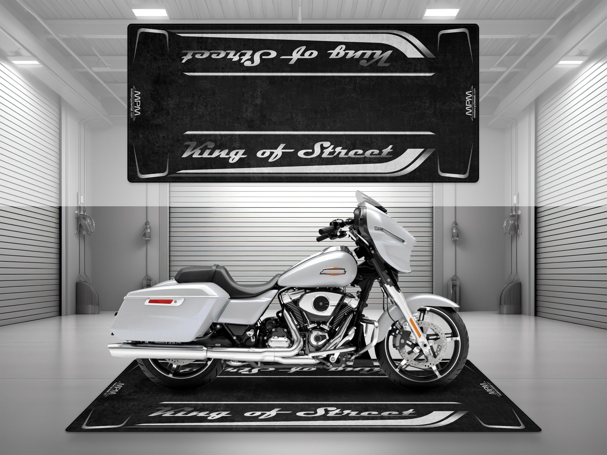 MPM Motorcycle Mat for Cruiser Motorcycle "King of Street" - MM7343