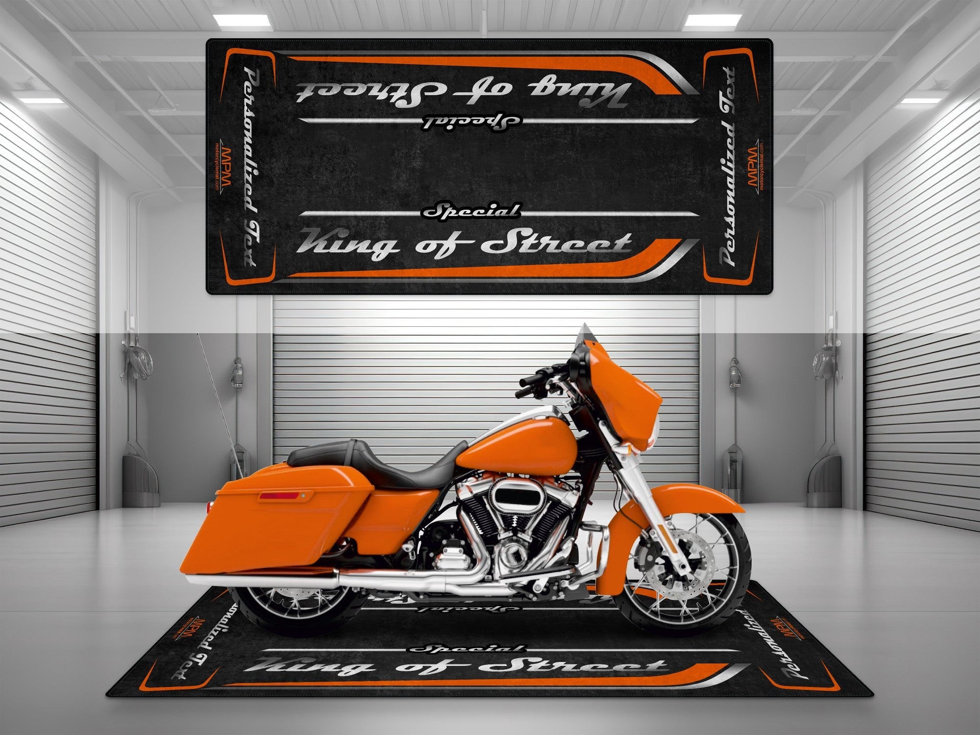 MPM Motorcycle Mat for Cruiser Motorcycle "Special King of Street" - MM7345