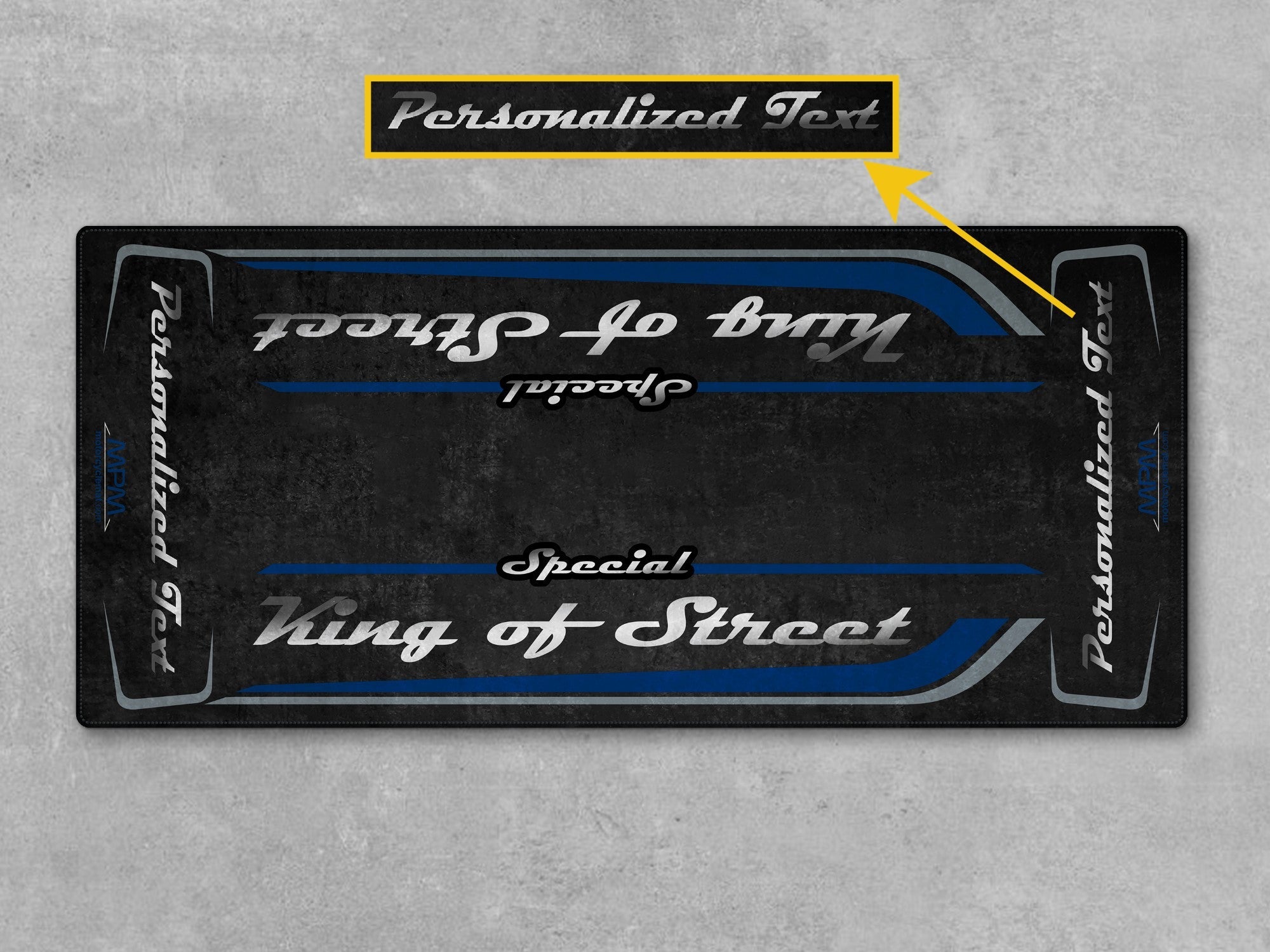 MPM Motorcycle Mat for Cruiser Motorcycle "Special King of Street" - MM7345