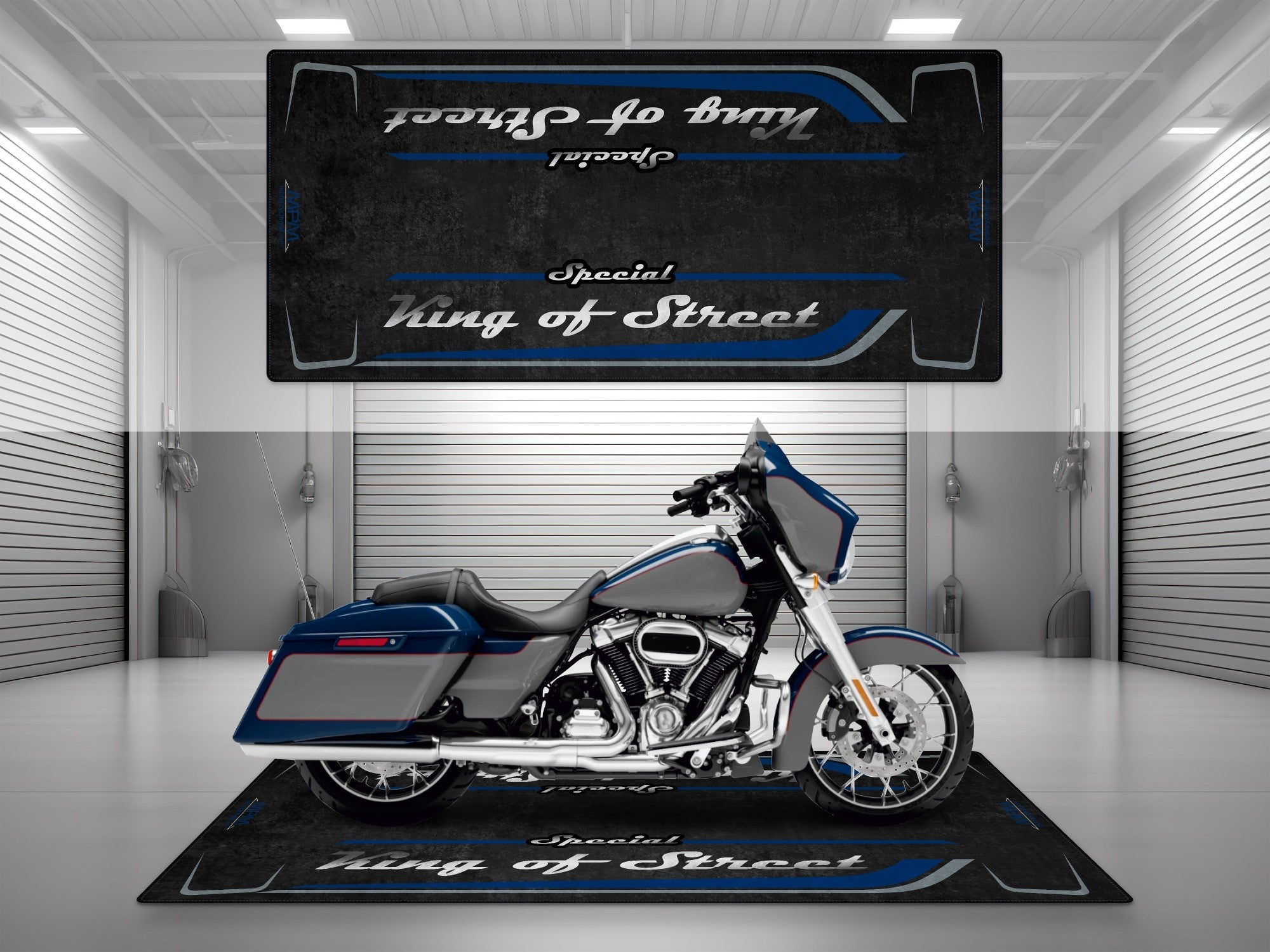 MPM Motorcycle Mat for Cruiser Motorcycle "Special King of Street" - MM7345