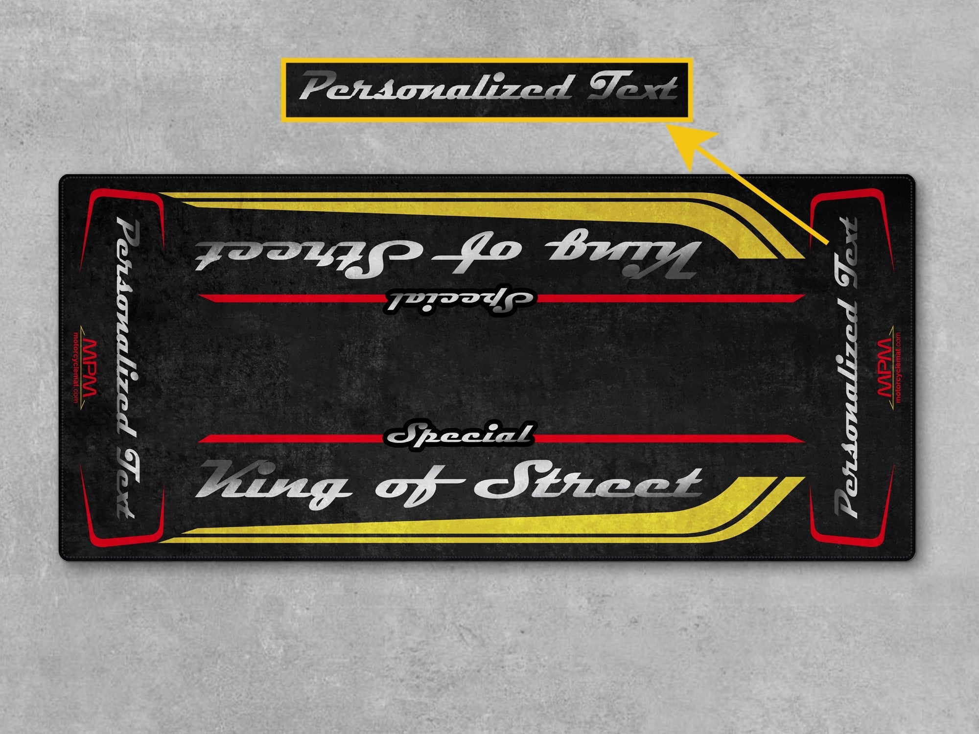 MPM Motorcycle Mat for Cruiser Motorcycle "Special King of Street" - MM7345