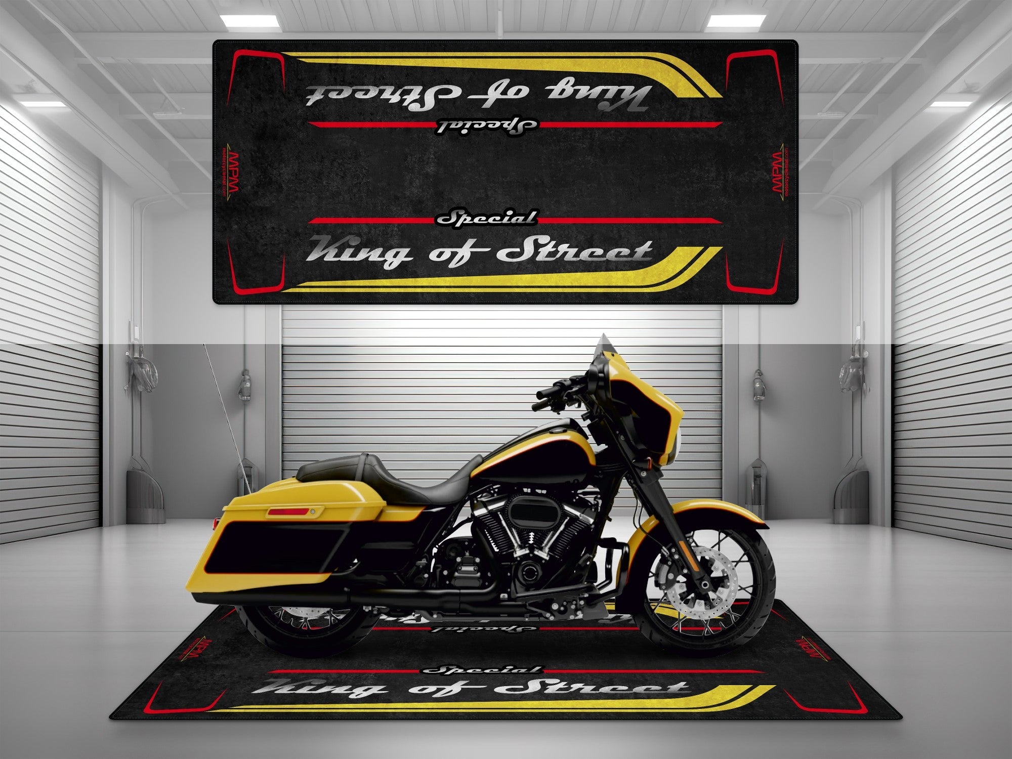 MPM Motorcycle Mat for Cruiser Motorcycle "Special King of Street" - MM7345