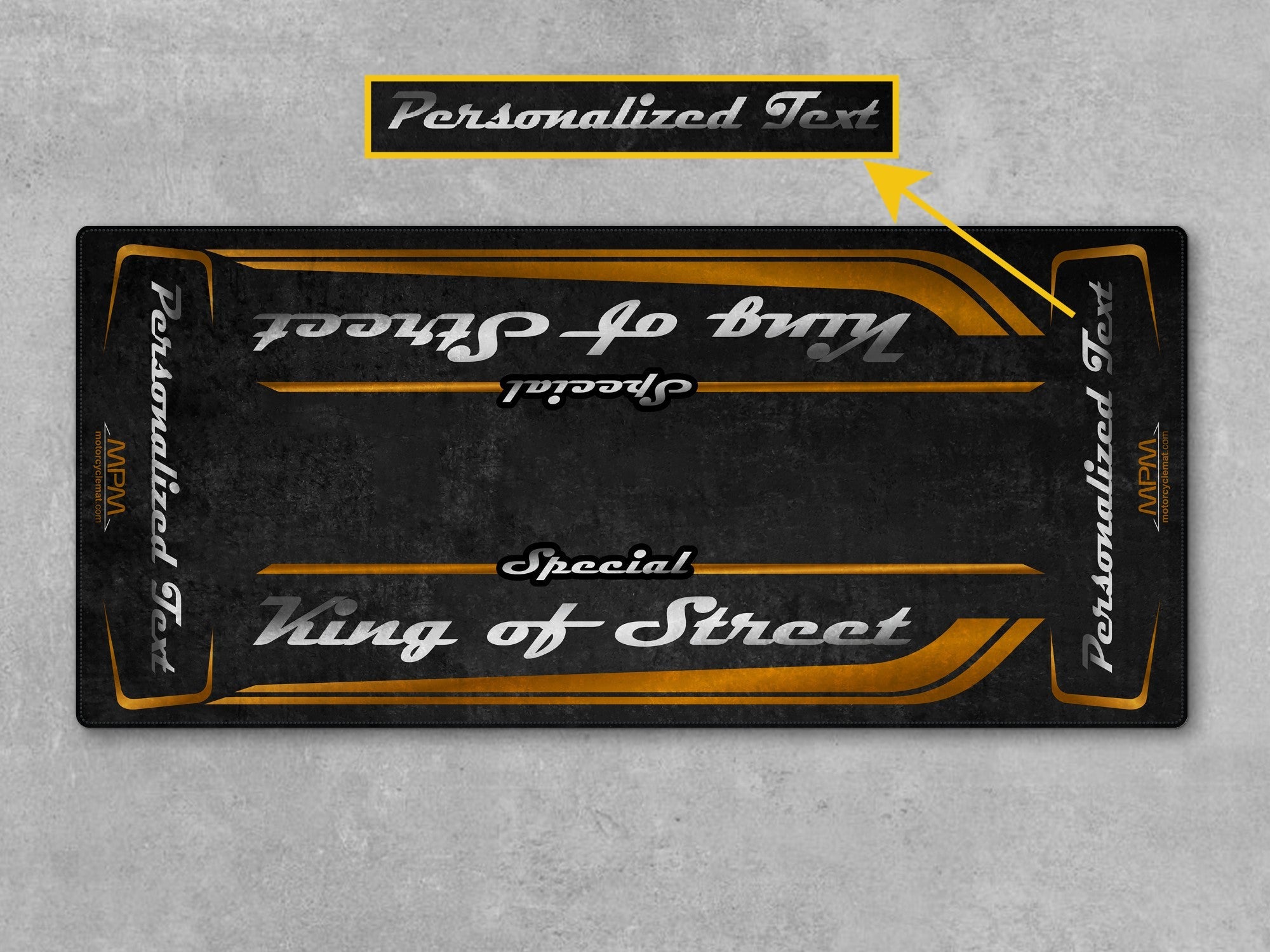 MPM Motorcycle Mat for Cruiser Motorcycle "Special King of Street" - MM7345