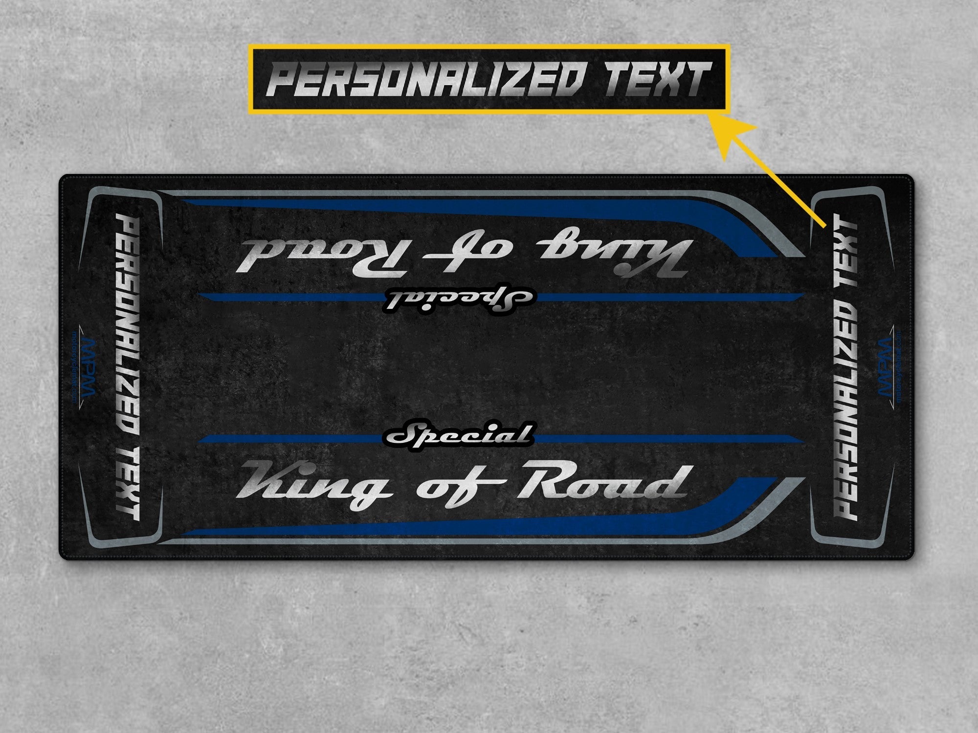 MPM Motorcycle Mat for Cruiser Motorcycle "Special King of Road" - MM7346