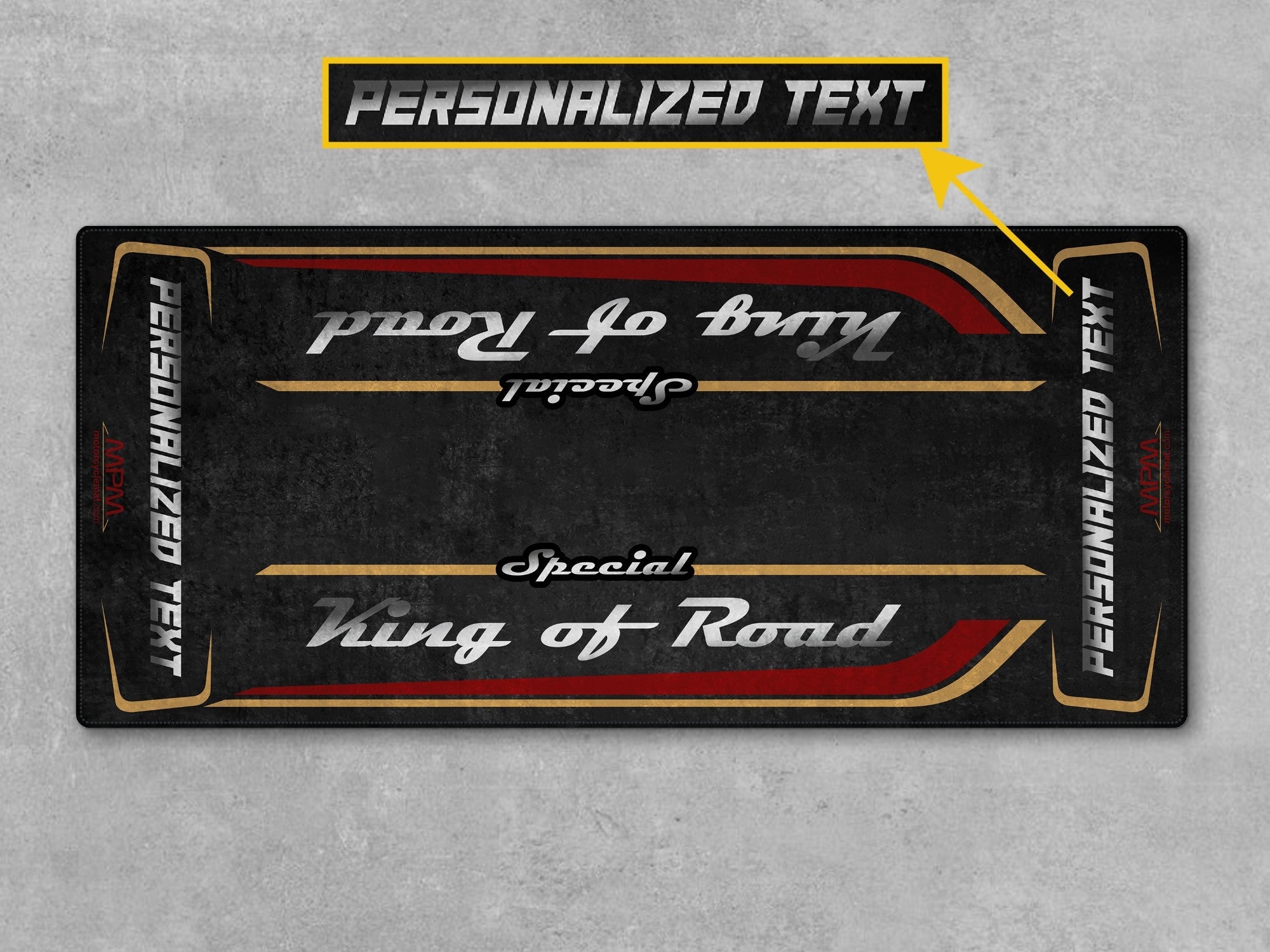 MPM Motorcycle Mat for Cruiser Motorcycle "Special King of Road" - MM7346