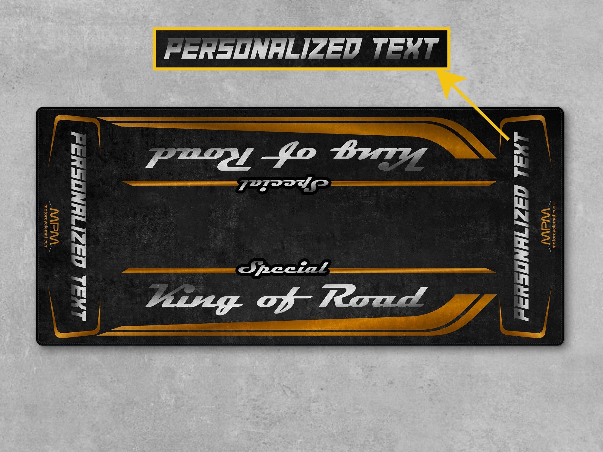 MPM Motorcycle Mat for Cruiser Motorcycle "Special King of Road" - MM7346