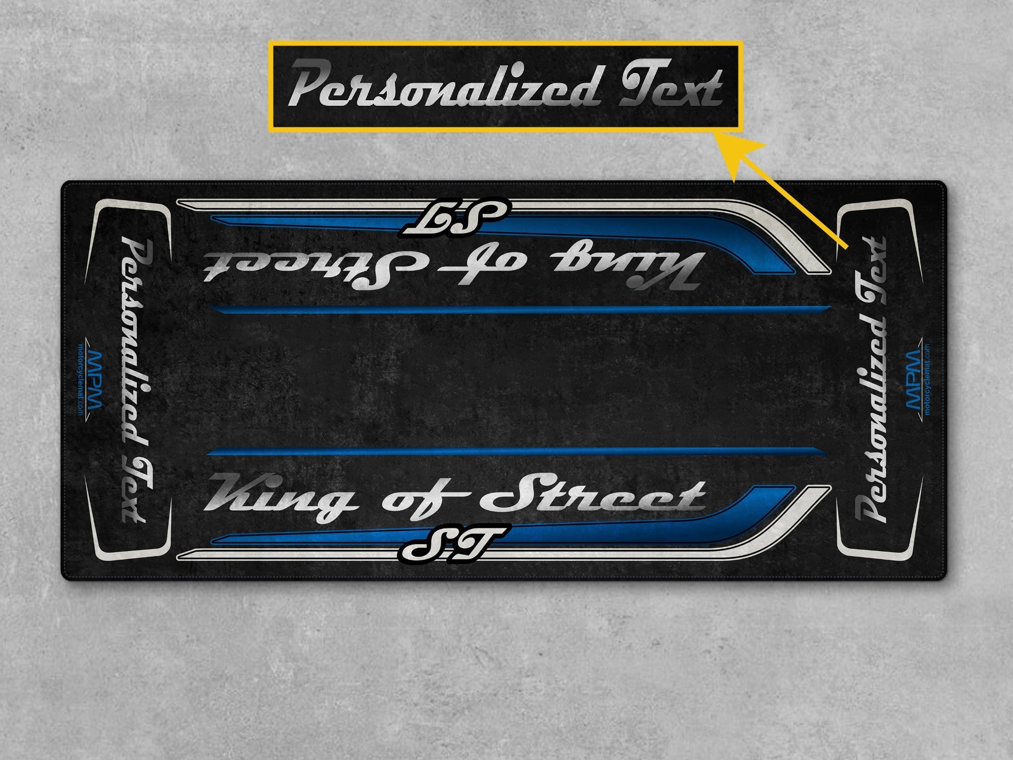 MPM Motorcycle Mat for Cruiser Motorcycle "King of Street ST" - MM7348
