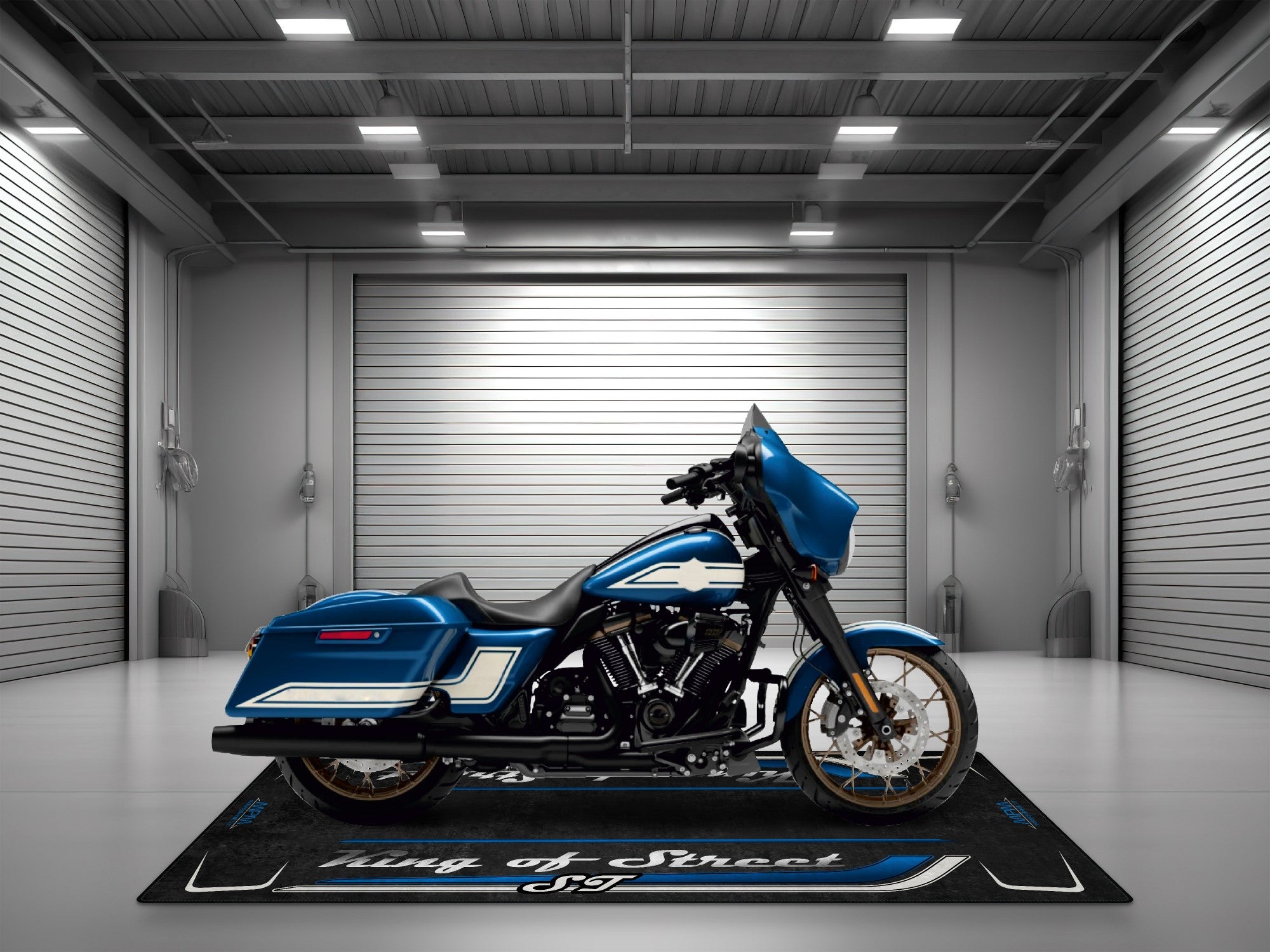 MPM Motorcycle Mat for Cruiser Motorcycle "King of Street ST" - MM7348