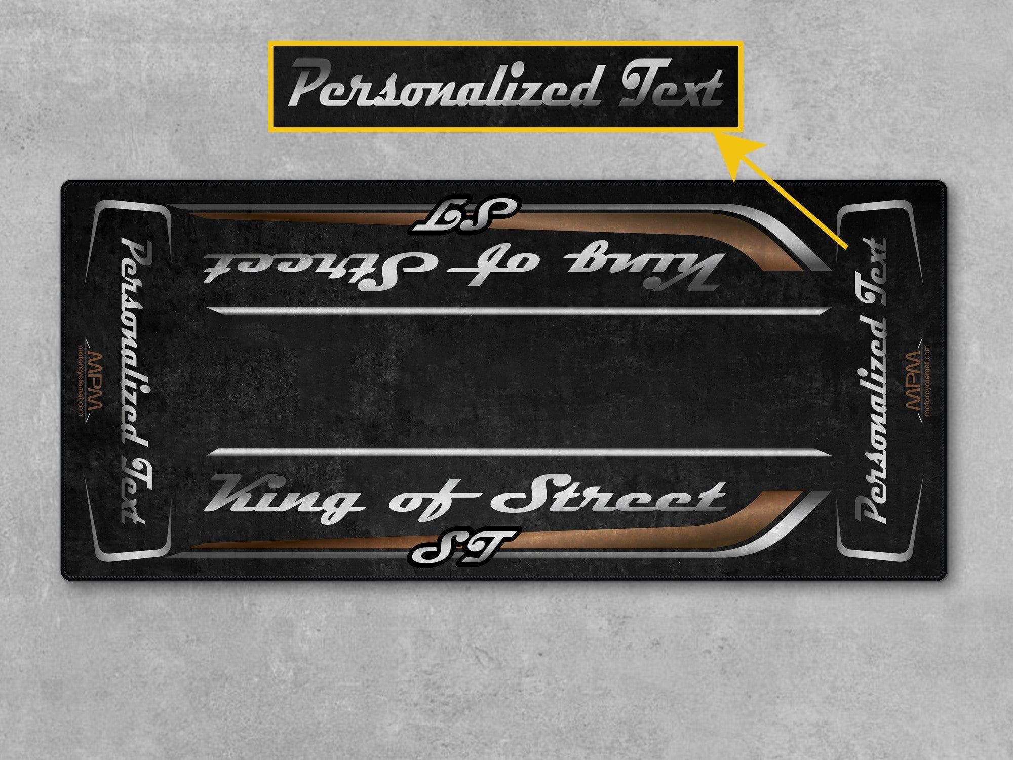 MPM Motorcycle Mat for Cruiser Motorcycle "King of Street ST" - MM7348