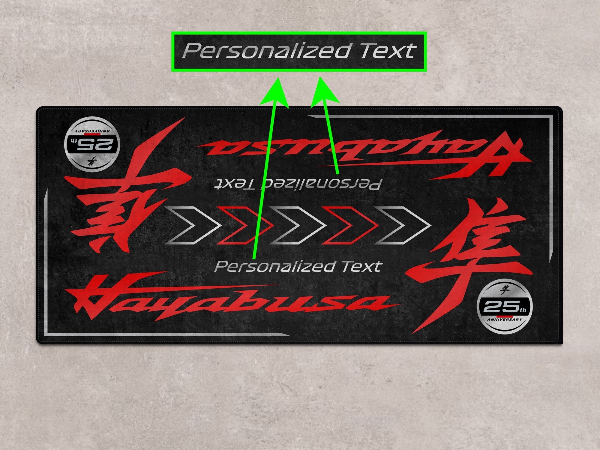 MPM Motorcycle Mat for Suzuki Hayabusa 25th Anniversary Edition - MM7352