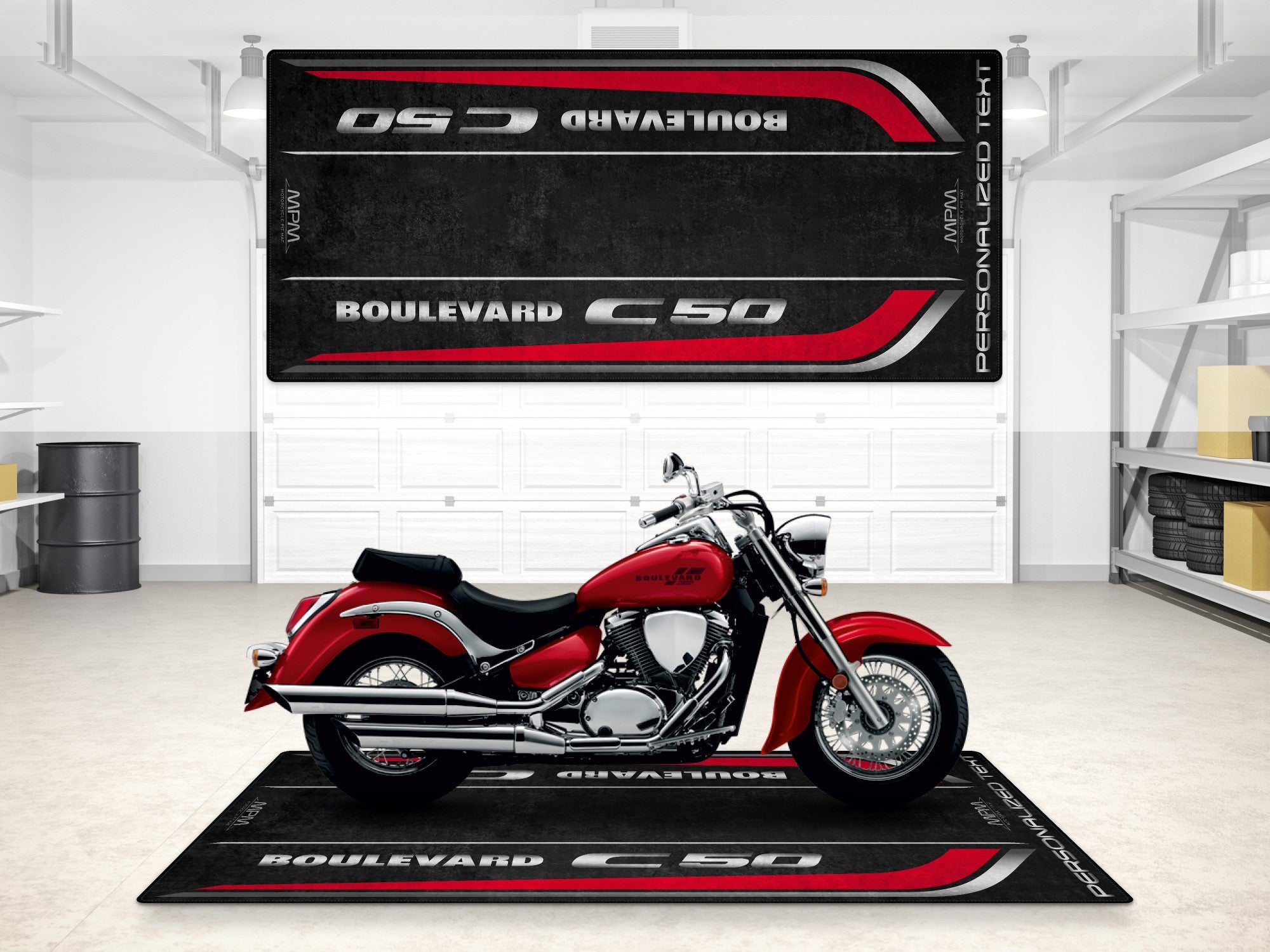 MPM Motorcycle Mat for Suzuki Boulevard C50 - MM7367