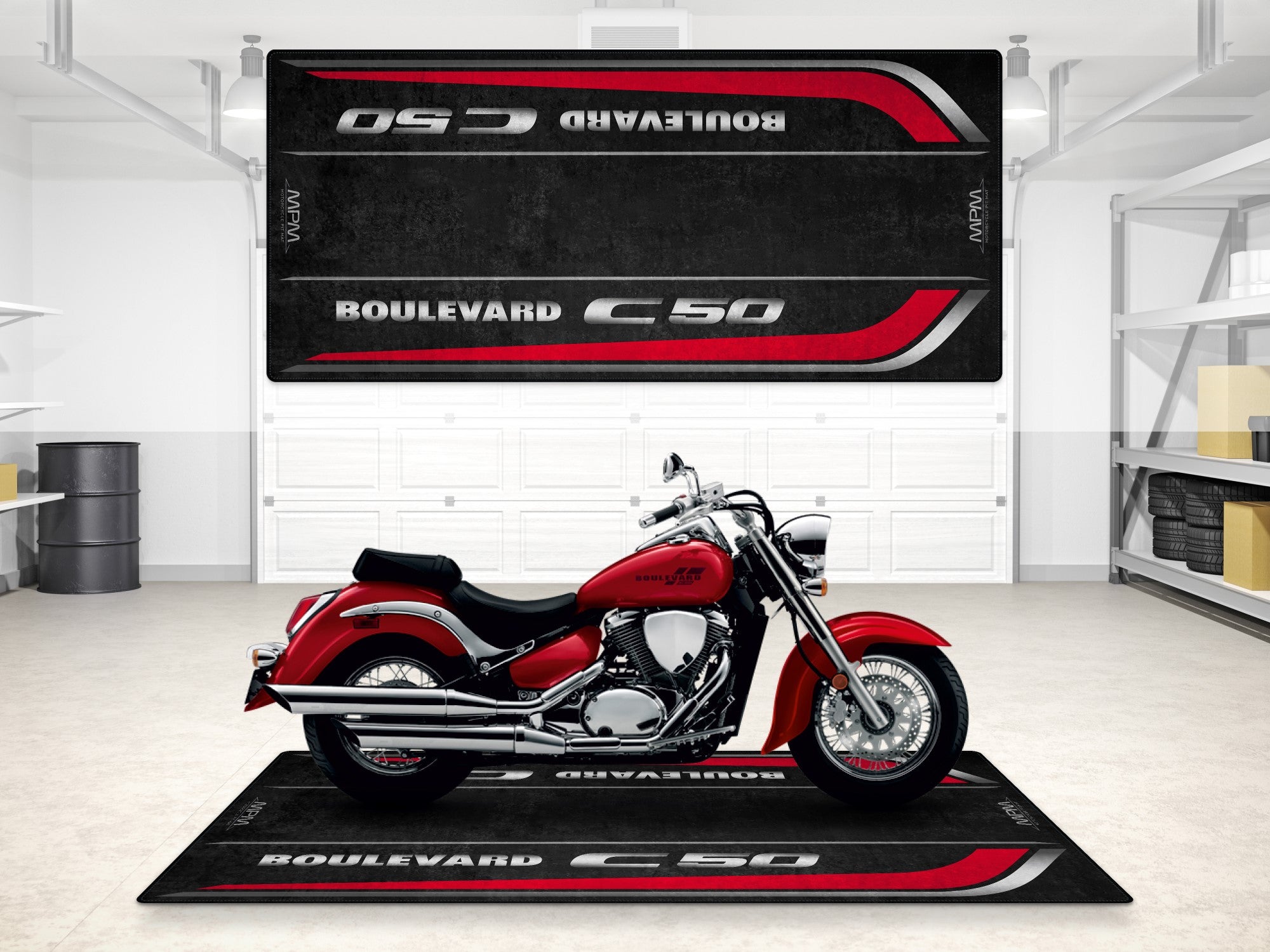 MPM Motorcycle Mat for Suzuki Boulevard C50 - MM7367