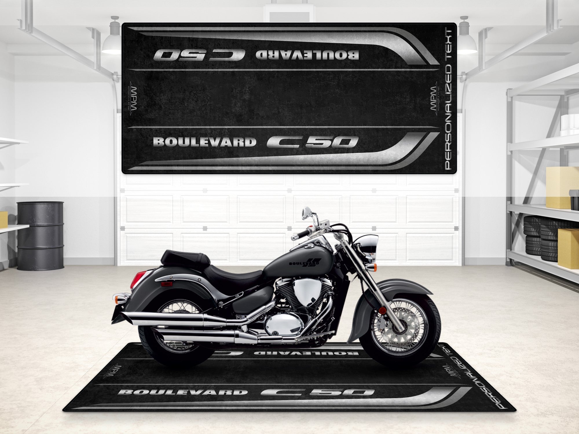 MPM Motorcycle Mat for Suzuki Boulevard C50 - MM7367