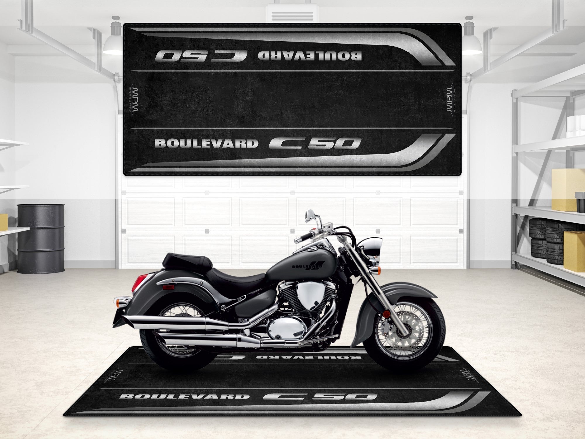 MPM Motorcycle Mat for Suzuki Boulevard C50 - MM7367