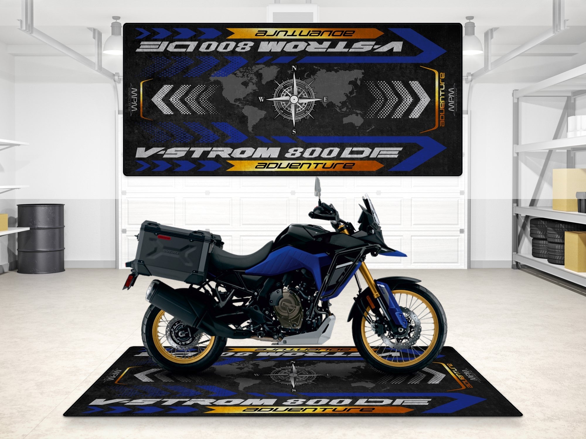 MPM Motorcycle Mat for Suzuki V-STROM 800DE Adventure - MM7372