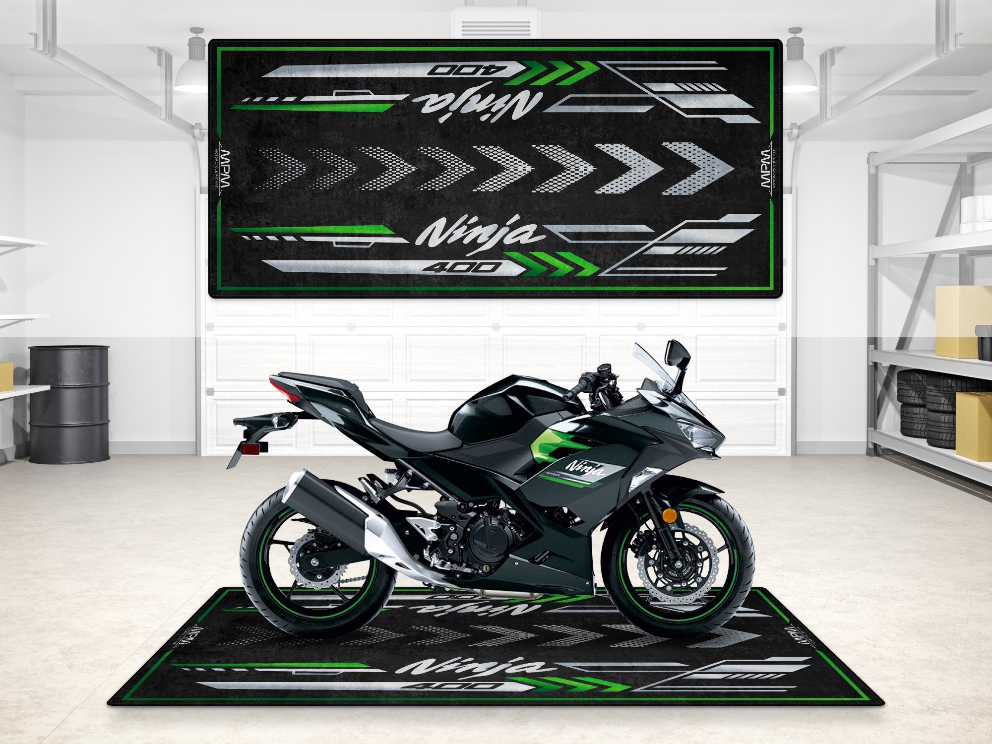 MPM Motorcycle Mat for Kawasaki Ninja 400 - MM7386