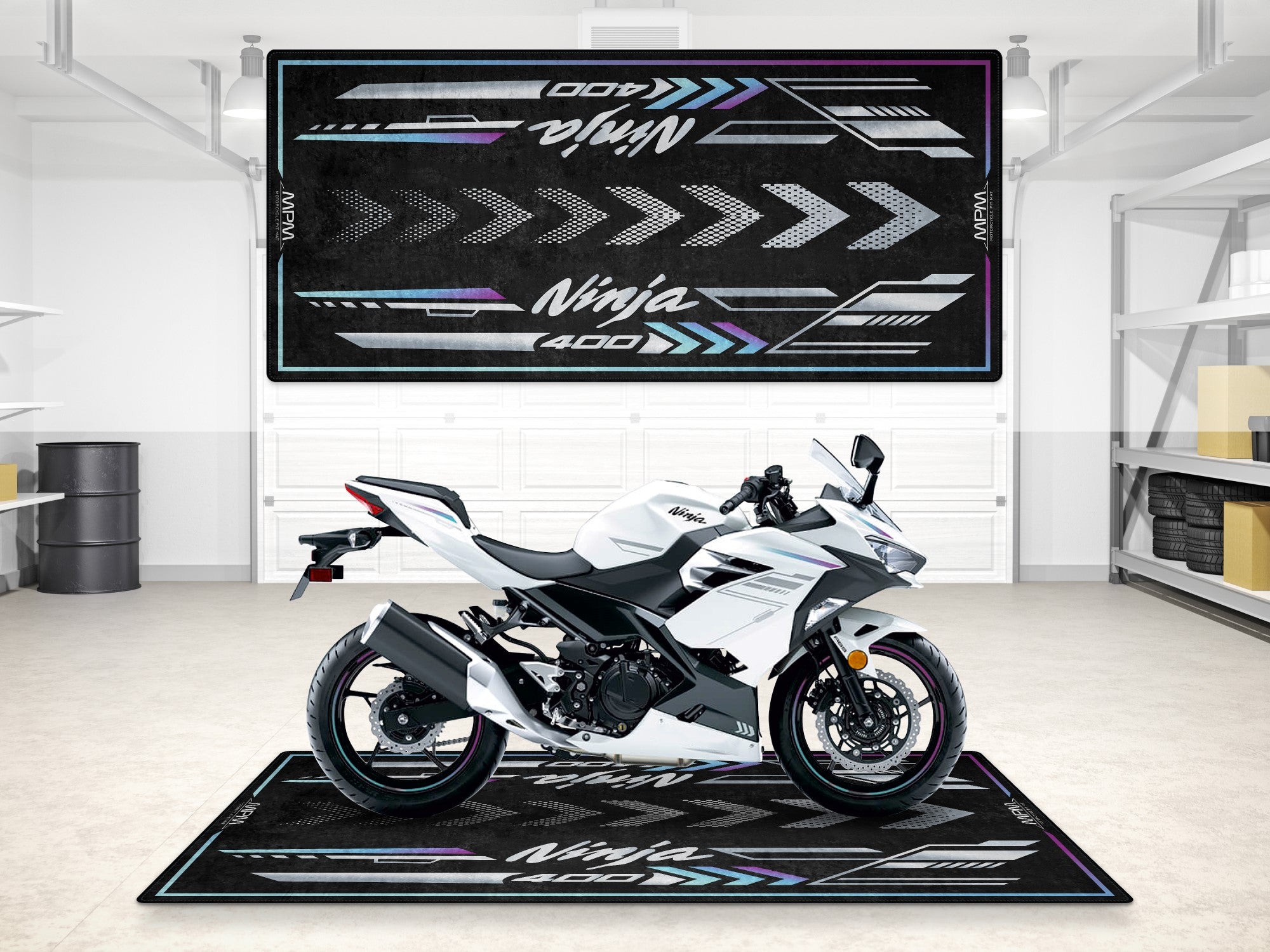MPM Motorcycle Mat for Kawasaki Ninja 400 - MM7386