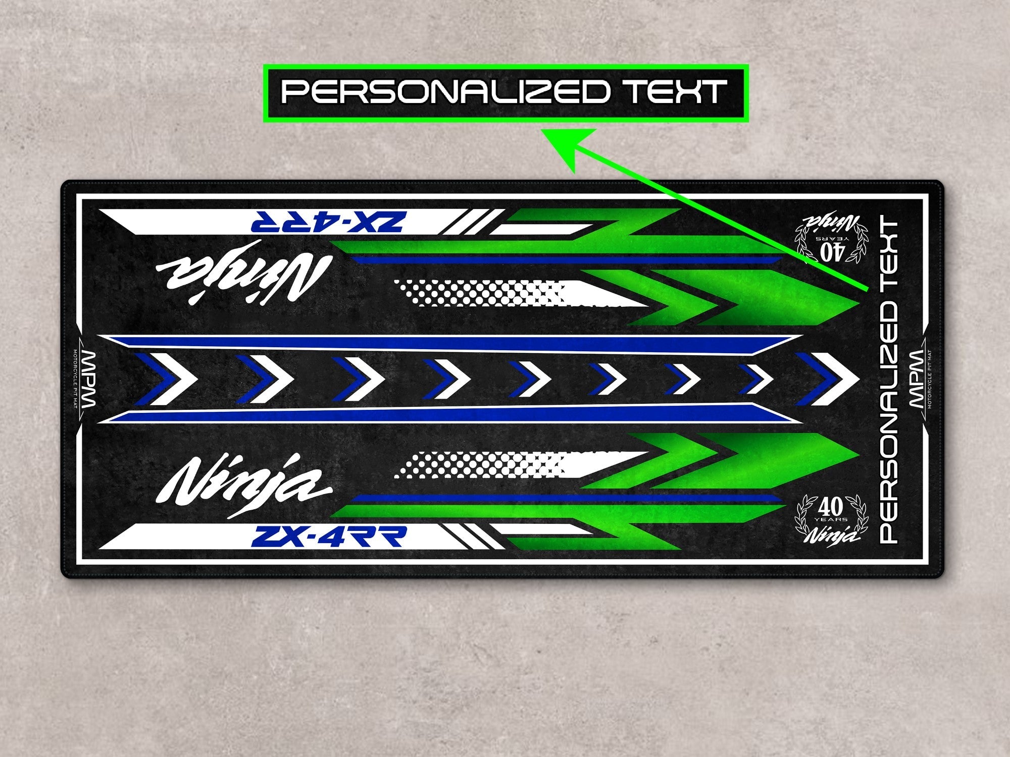 MPM Motorcycle Mat for Kawasaki Ninja ZX-4RR 40th Anniversary - MM7394