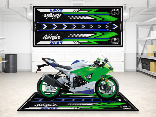 MPM Motorcycle Mat for Kawasaki Ninja ZX-6R 40th Anniversary - MM7397