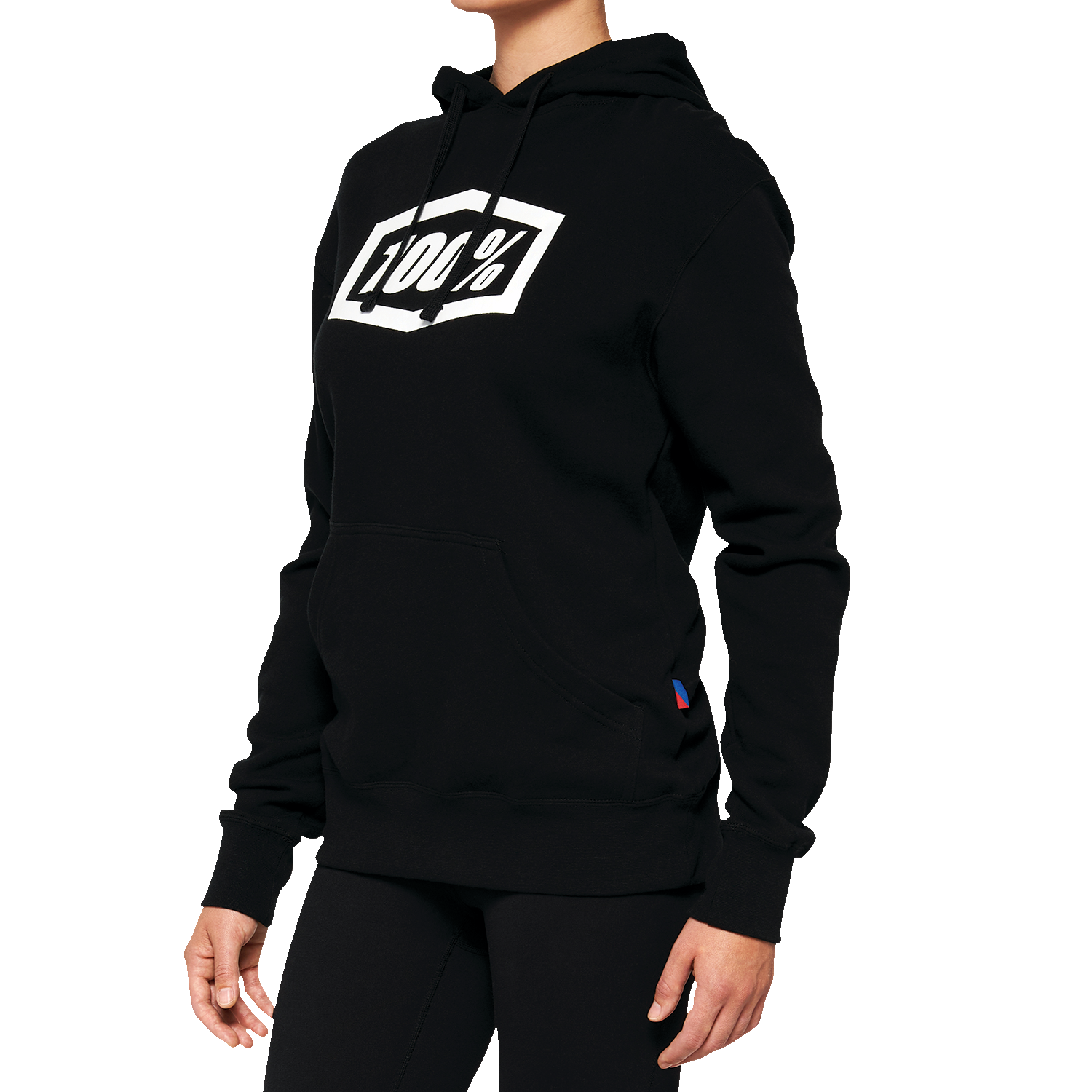 100% Women's Icon Hoodie - Black - Large 20031-00002