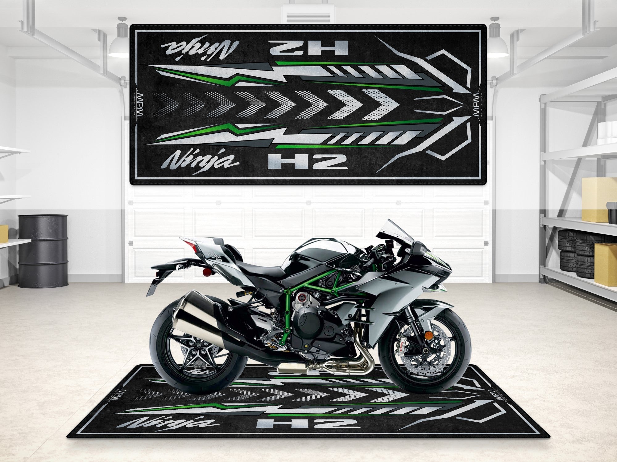 MPM Motorcycle Mat for Kawasaki Ninja H2 - MM7405