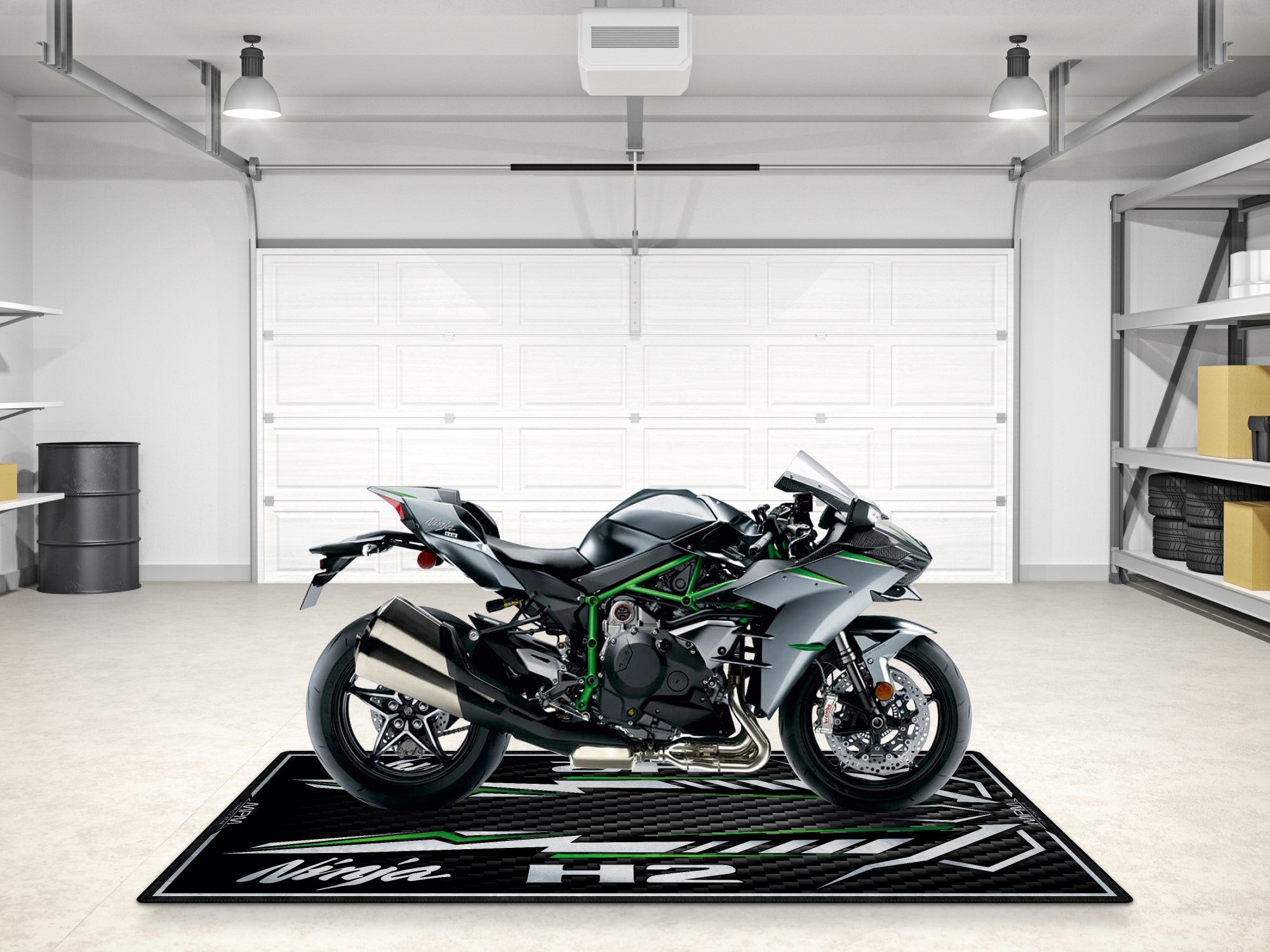 MPM Motorcycle Mat for Kawasaki Ninja H2 Carbon - MM7406