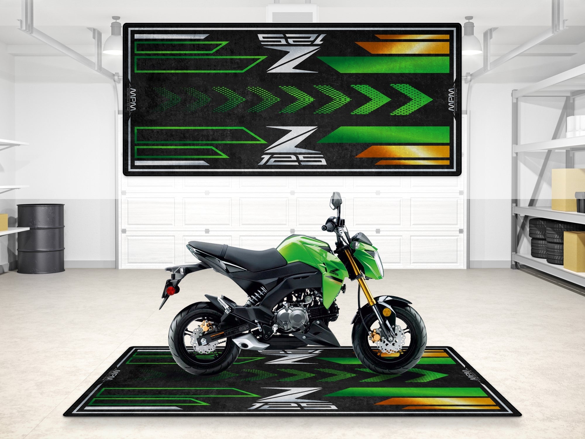 MPM Motorcycle Mat for Kawasaki Z125 - MM7408