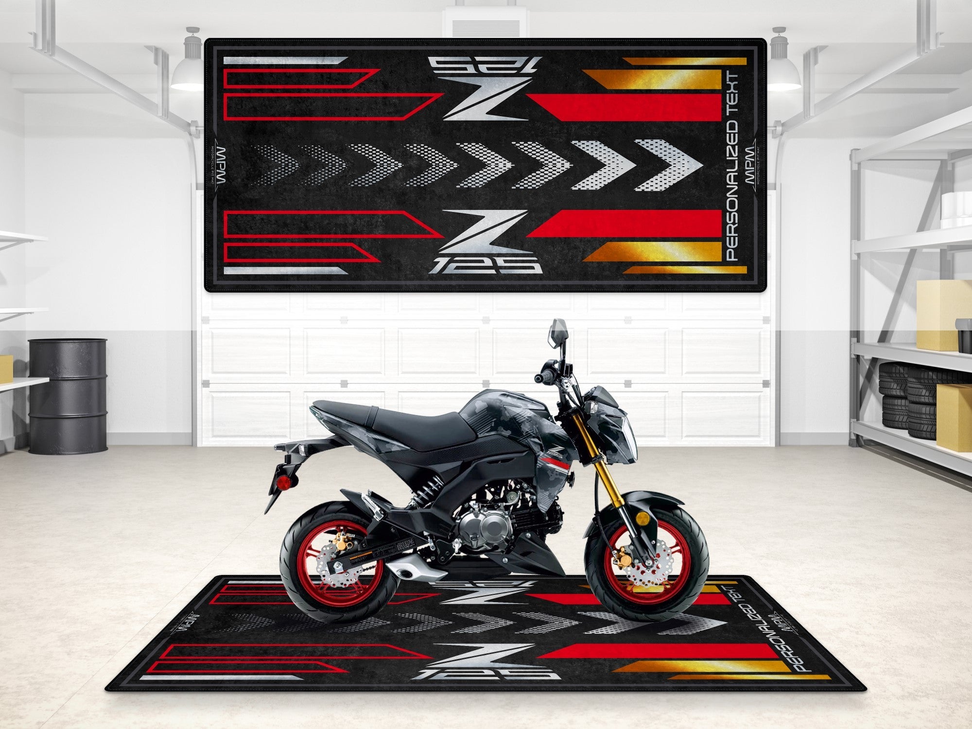 MPM Motorcycle Mat for Kawasaki Z125 - MM7408