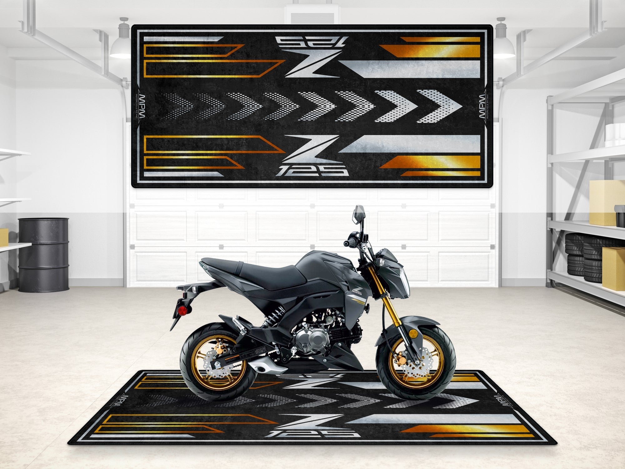 MPM Motorcycle Mat for Kawasaki Z125 - MM7408