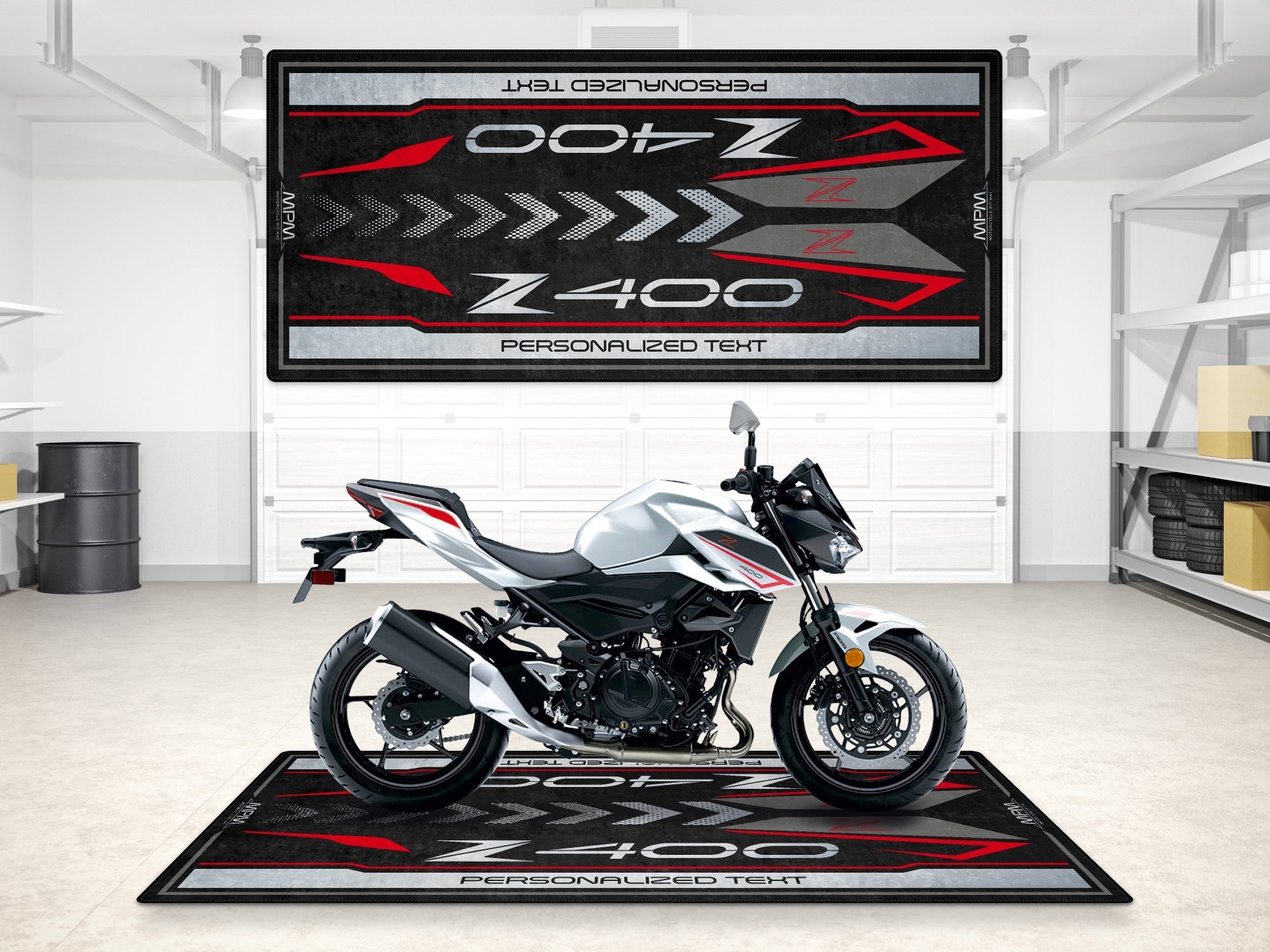 MPM Motorcycle Mat for Kawasaki Z400 - MM7410