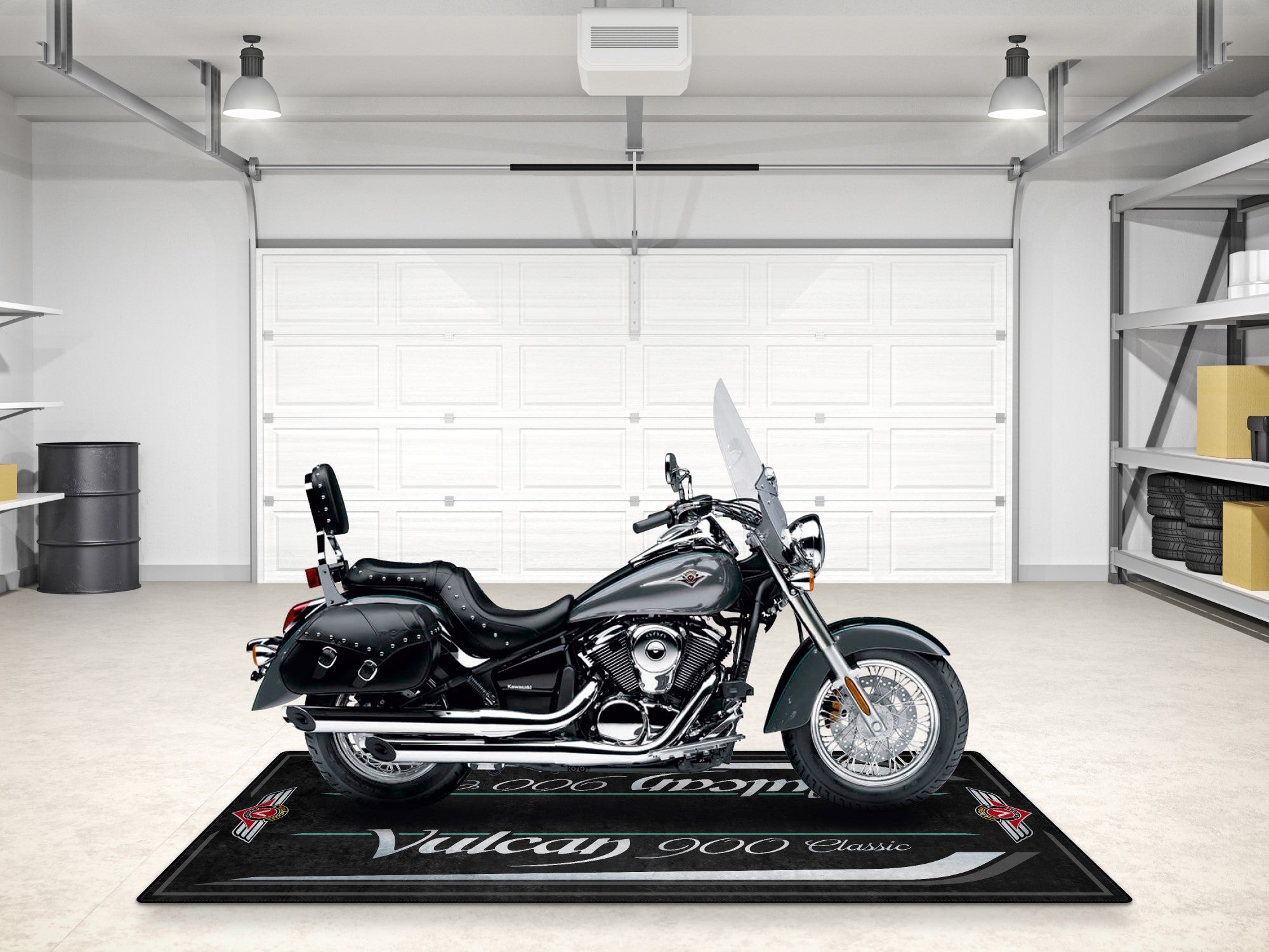MPM Motorcycle Mat for Kawasaki Vulcan 900 Classic LT - MM7428