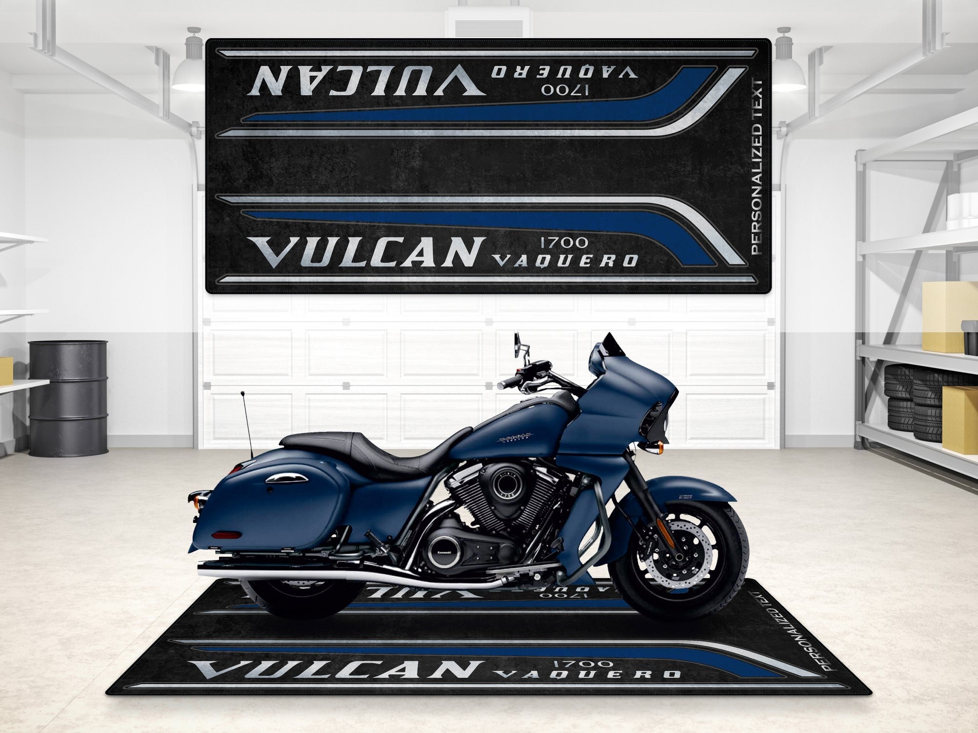 MPM Motorcycle Mat for Kawasaki Vulcan 1700 Vaquero - MM7429