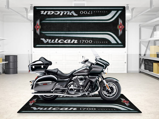 MPM Motorcycle Mat for Kawasaki Vulcan 1700 Voyager - MM7430