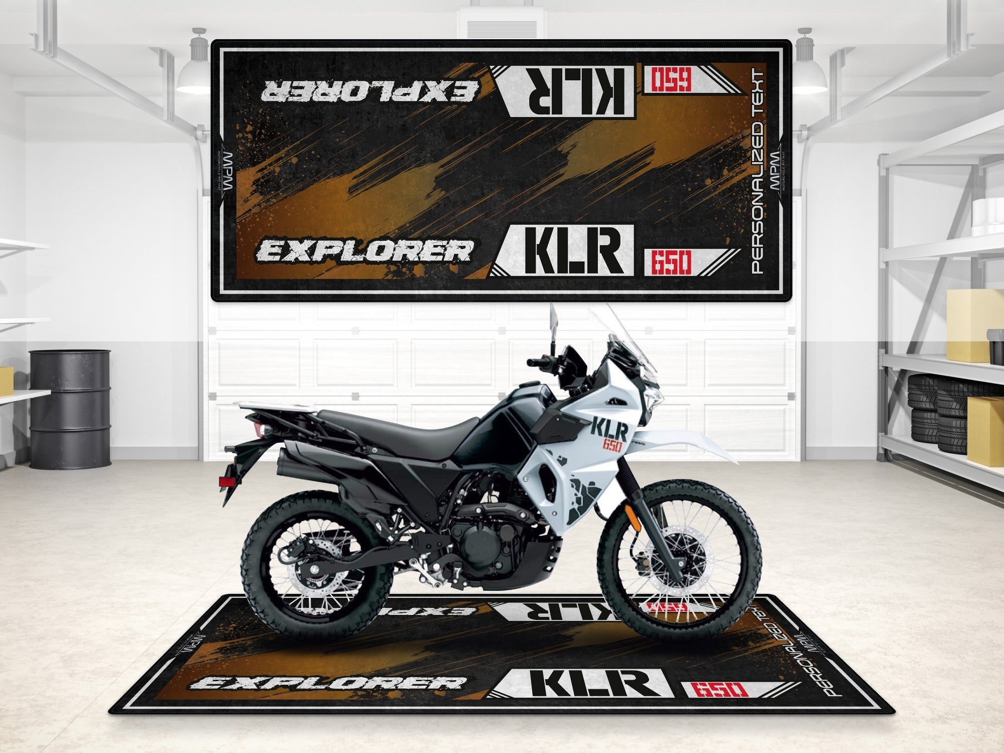 MPM Motorcycle Mat for Kawasaki KLR 650 - MM7431