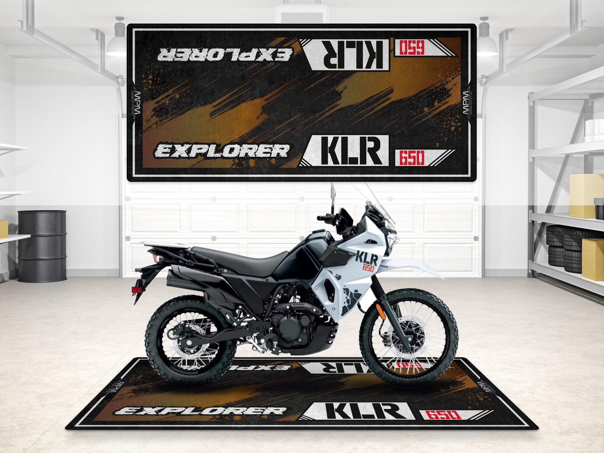 MPM Motorcycle Mat for Kawasaki KLR 650 - MM7431